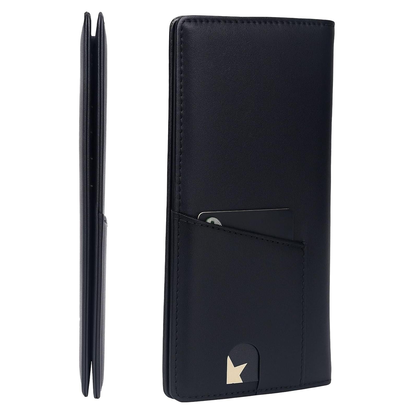 Cartera Bifold Slim Alldaily para Hombres con Bloqueo RFID - Cuero Negro