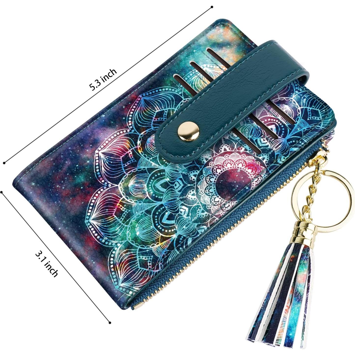 Billetera delgada Simikol para mujeres con bloqueo RFID Mandala