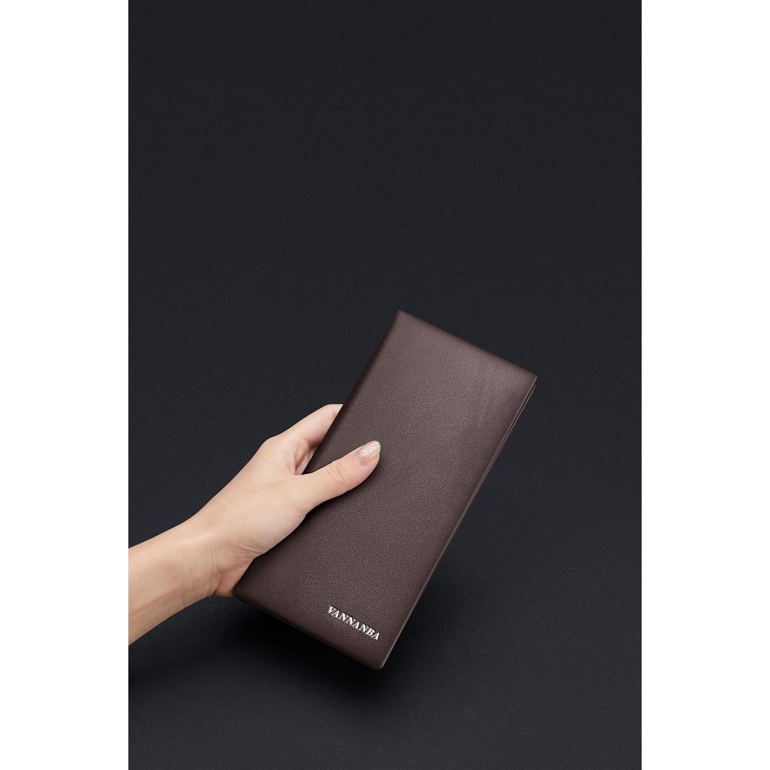 Billetera de Cuero VANNANBA para Hombres con Bloqueo RFID