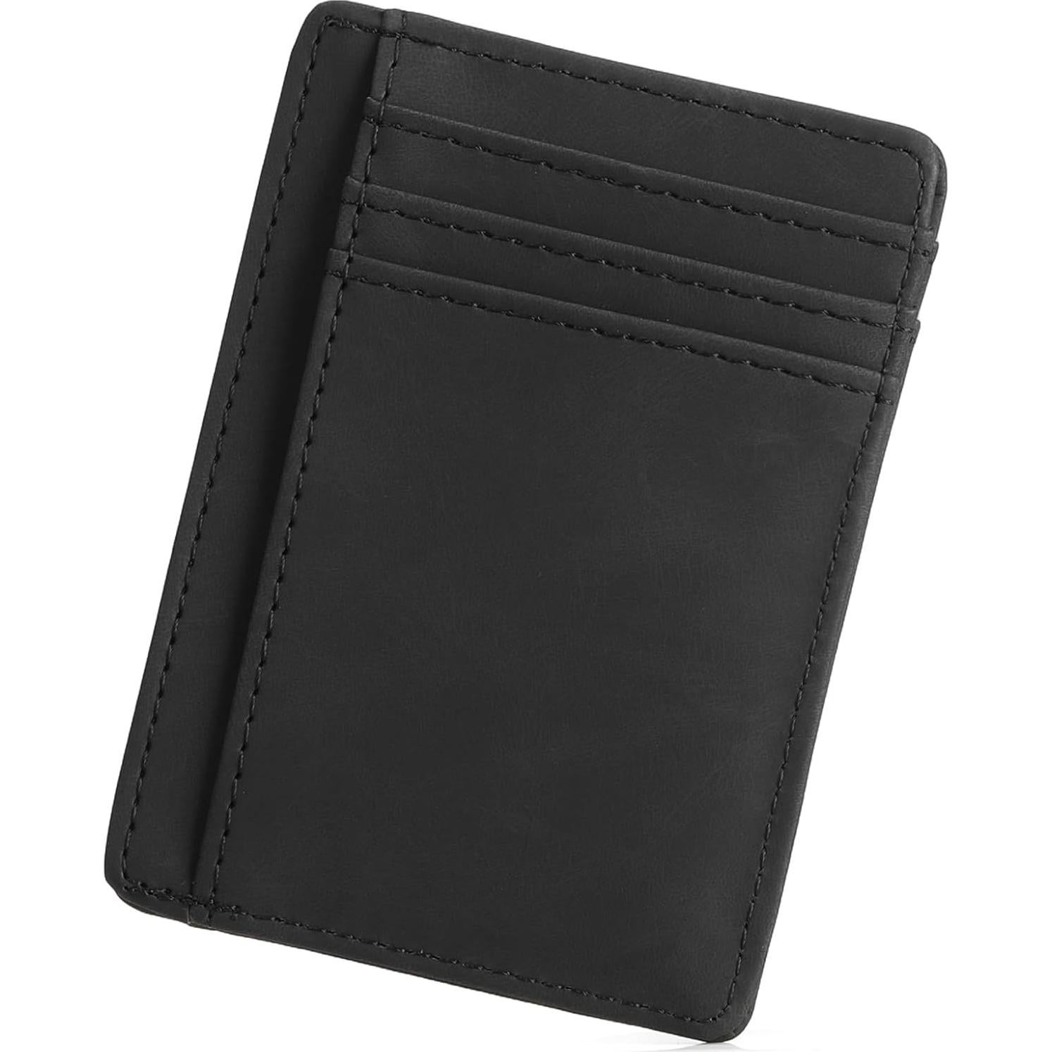 Billetera Slim Minimalista LOUEBICA con Bloqueo RFID - Negro
