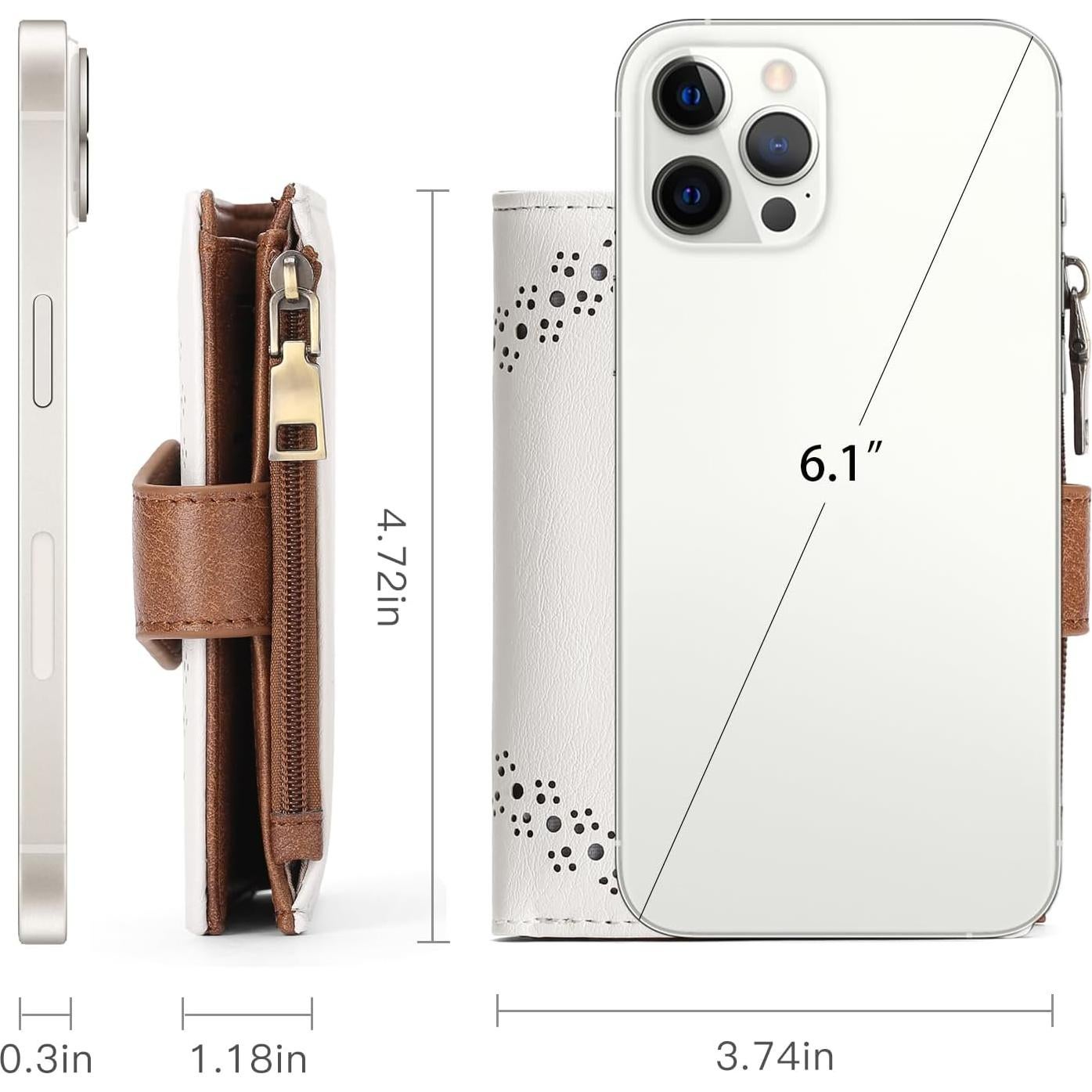 Cartera Pequeña SENDEFN Bifold Mujer con Bloqueo RFID - Beige