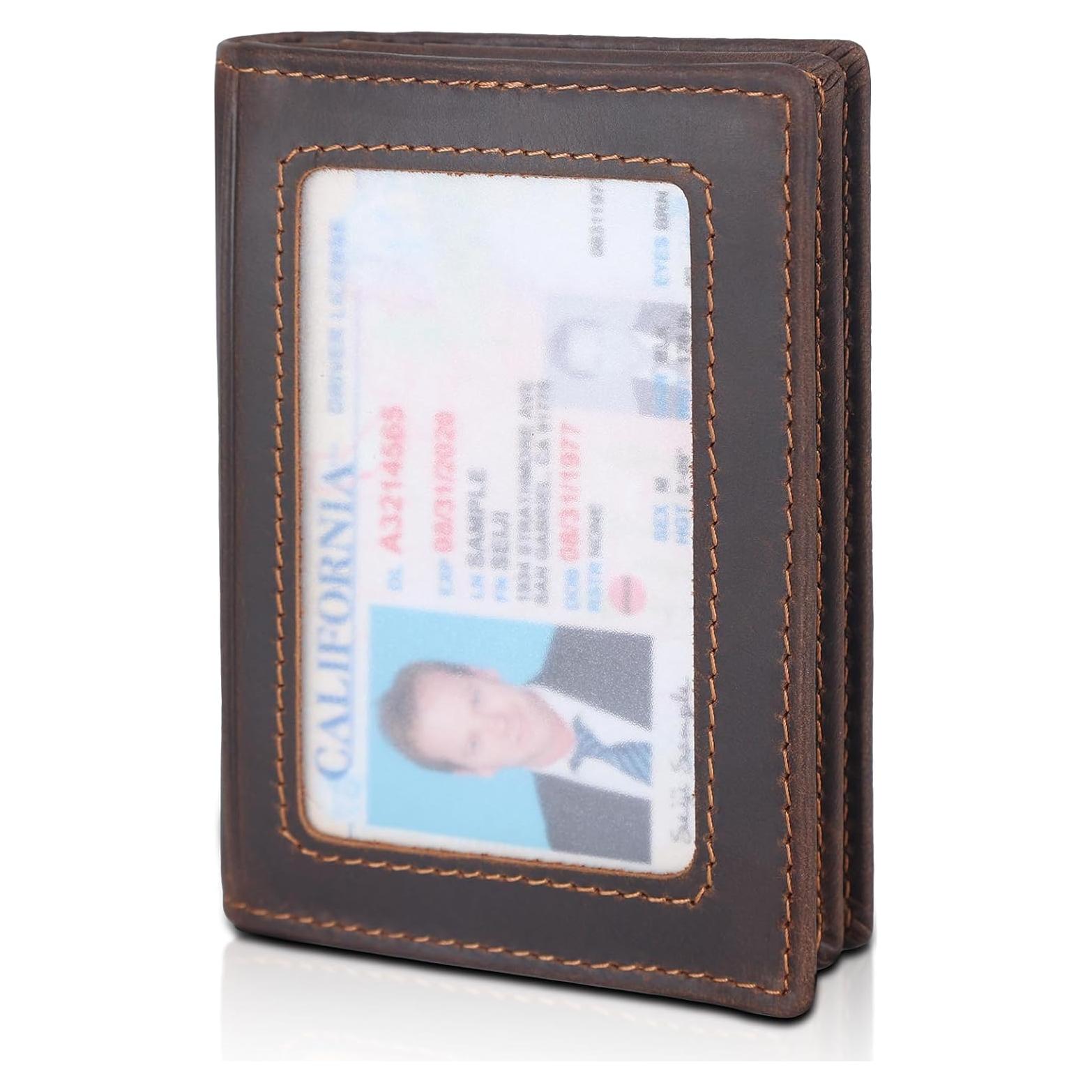 Billetera Bifold Slim de Cuero Texbo con Bloqueo RFID