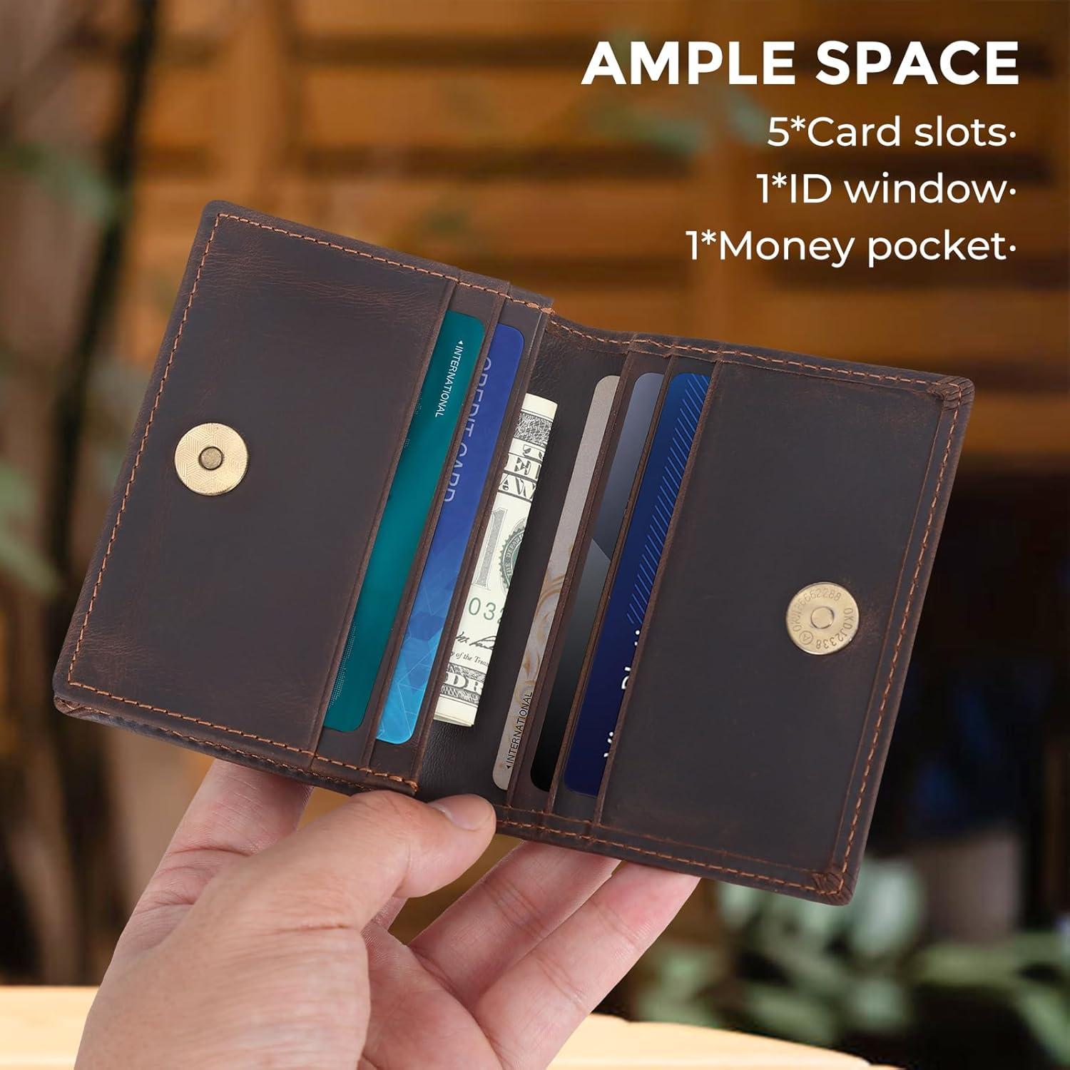 Billetera Bifold Slim de Cuero Texbo con Bloqueo RFID