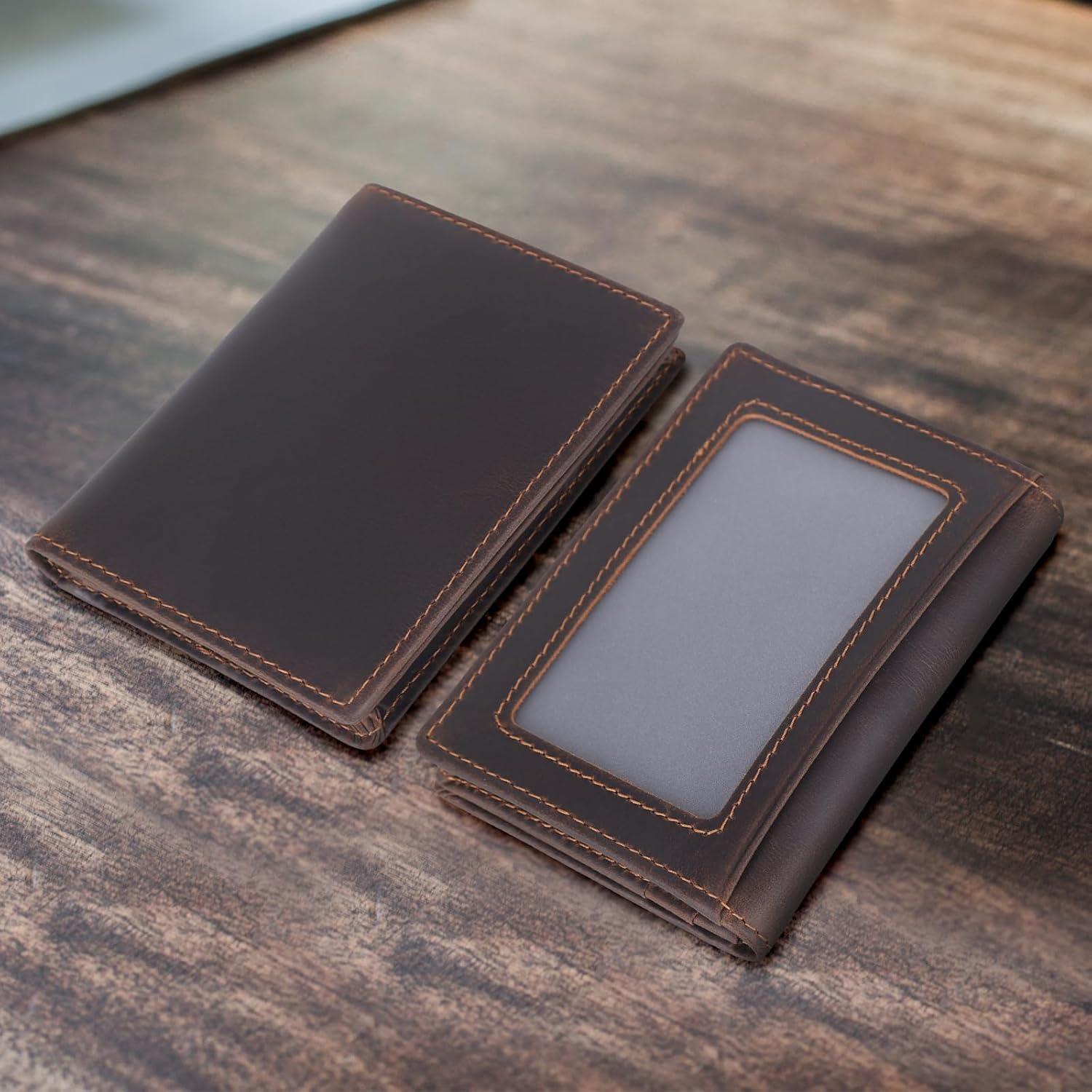 Billetera Bifold Slim de Cuero Texbo con Bloqueo RFID