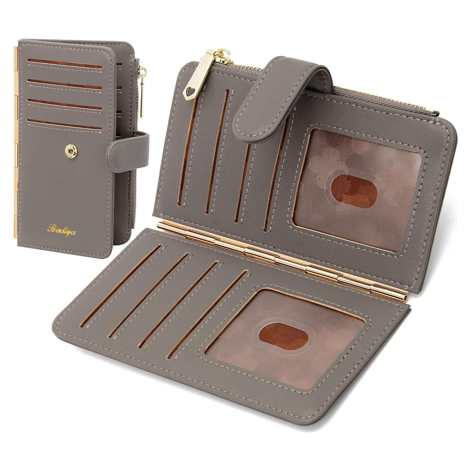 Tarjetero Badiya para Mujeres con Bloqueo RFID - Bifold Slim 13 Ranuras