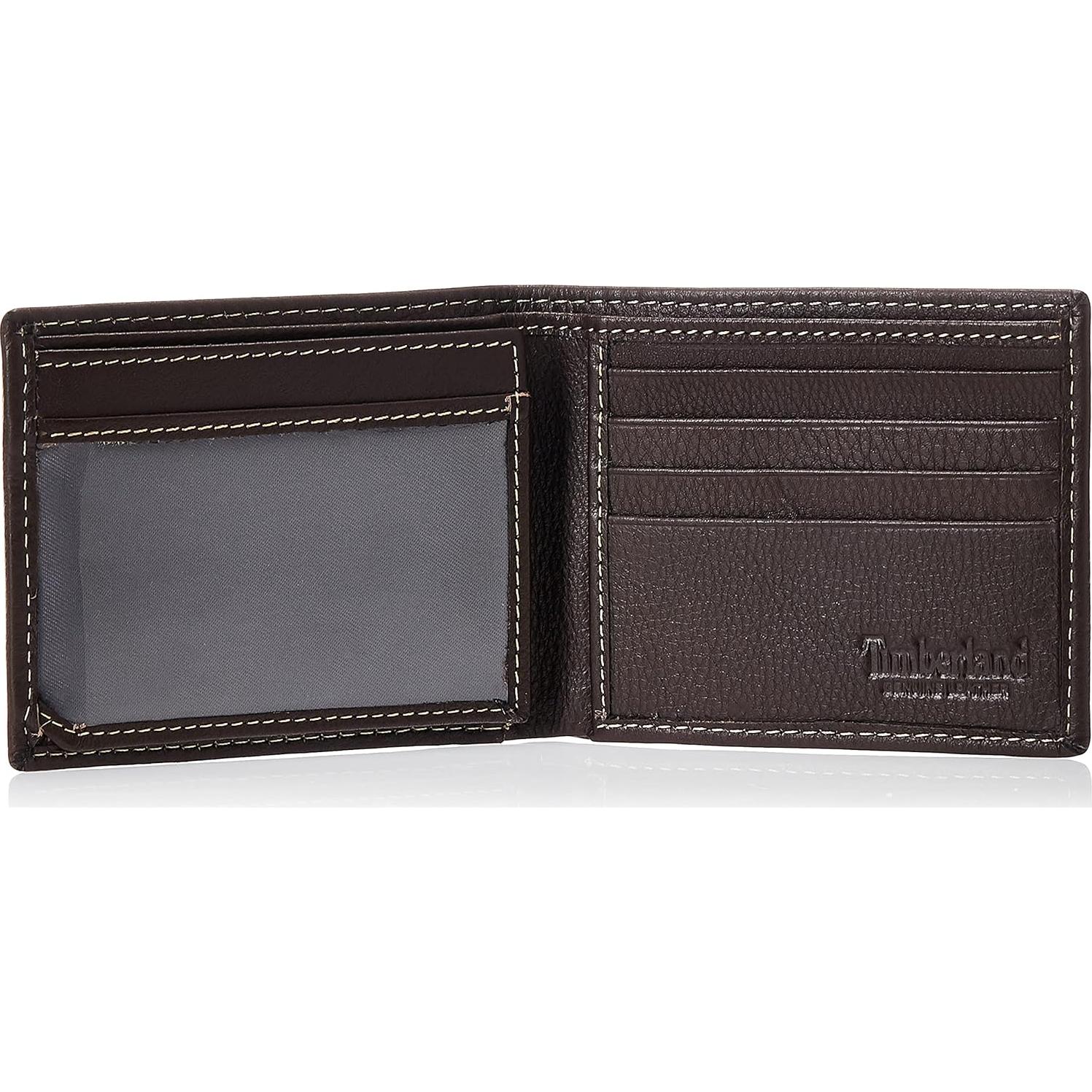 Billetera de Cuero Bifold RFID para Hombre Timberland Marrón