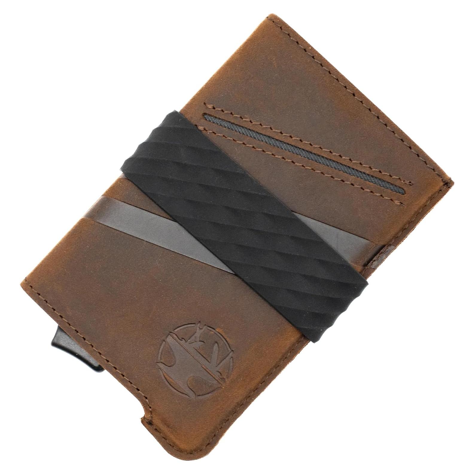 Cartera delgada Hacksmith con bloqueo RFID para hombres - Cognac
