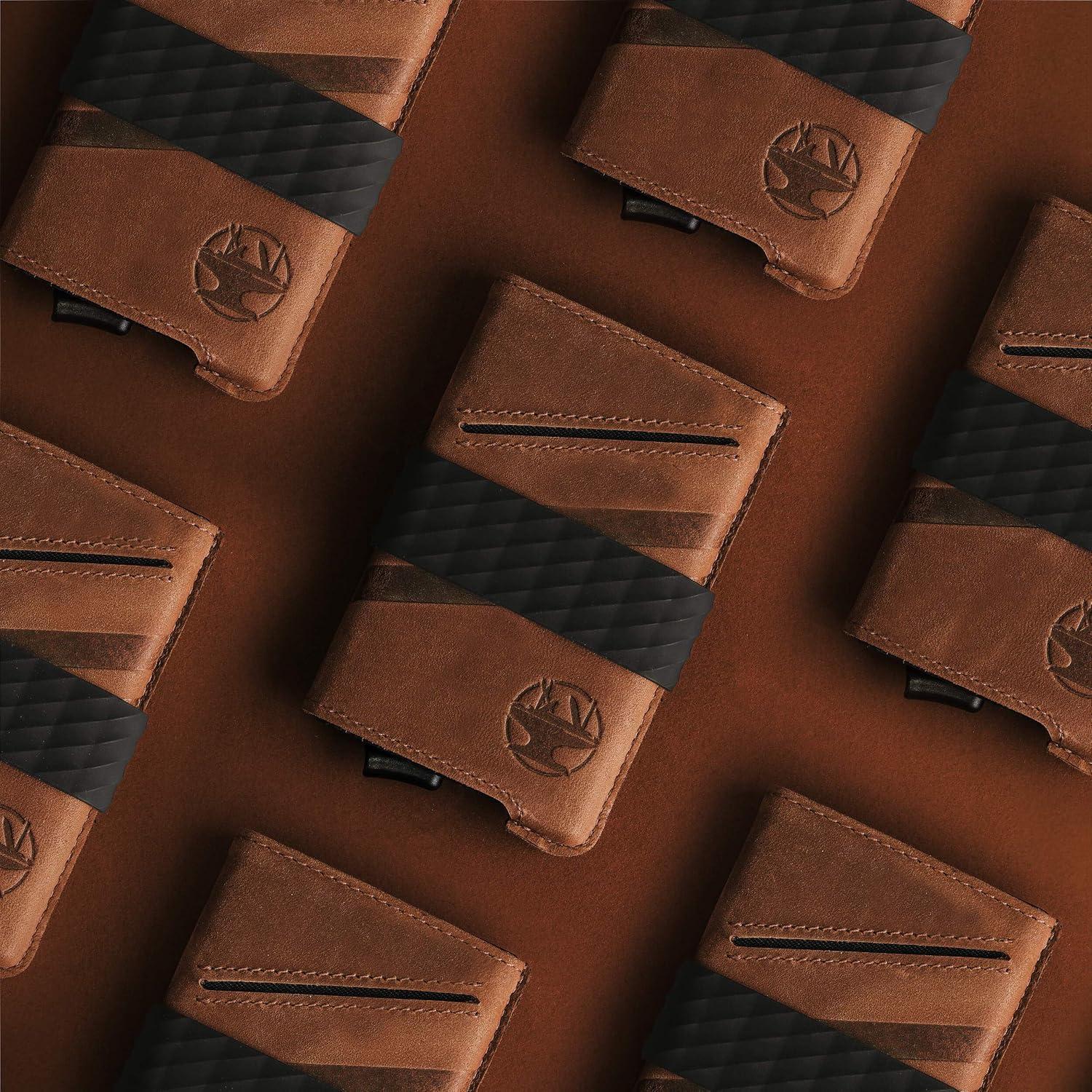 Cartera delgada Hacksmith con bloqueo RFID para hombres - Cognac