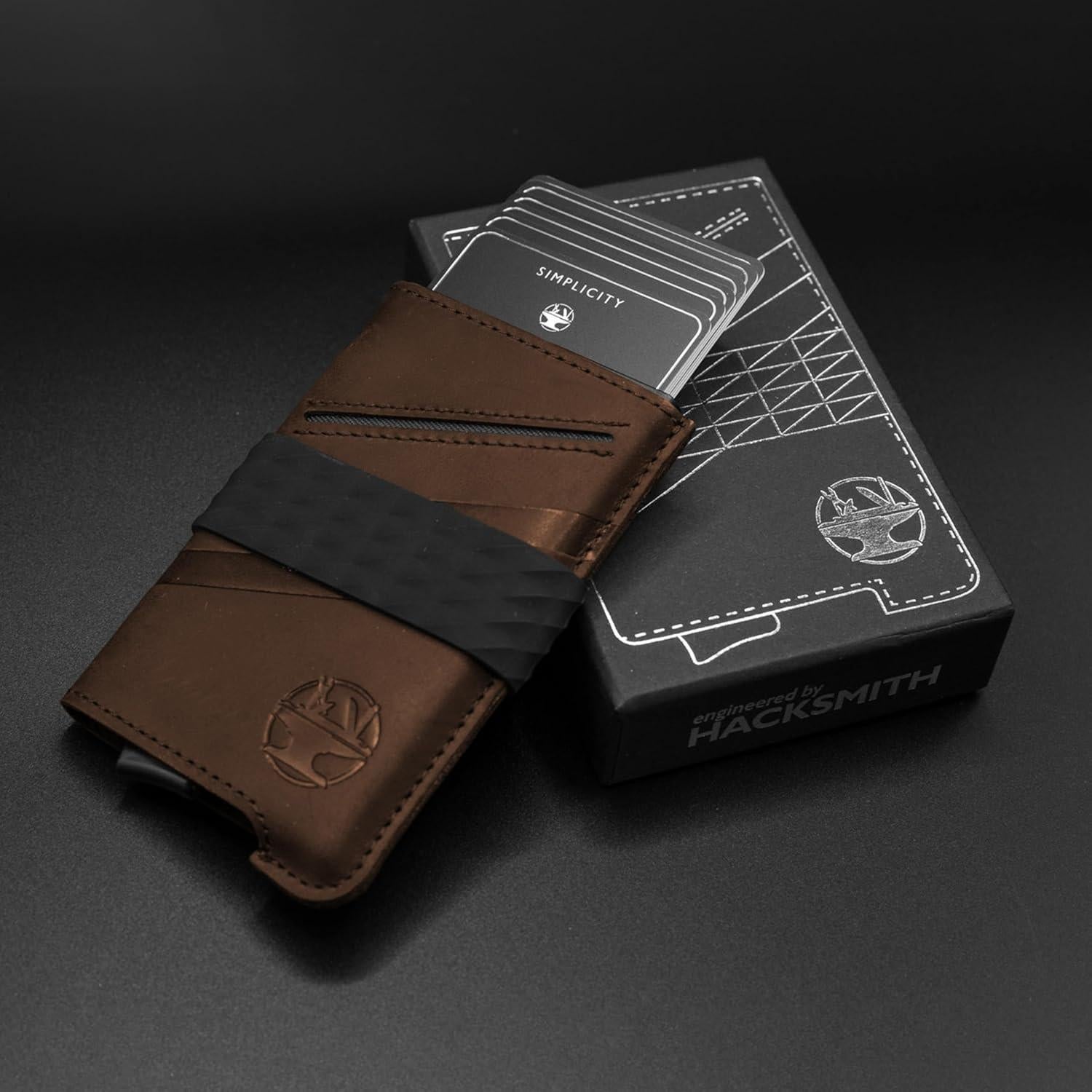 Cartera delgada Hacksmith con bloqueo RFID para hombres - Cognac