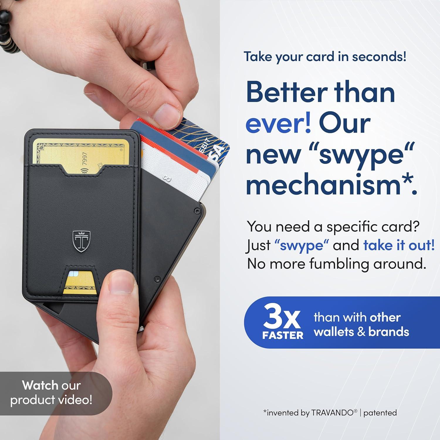 Billetera Slim Travando Swype para Hombres RFID Aluminio