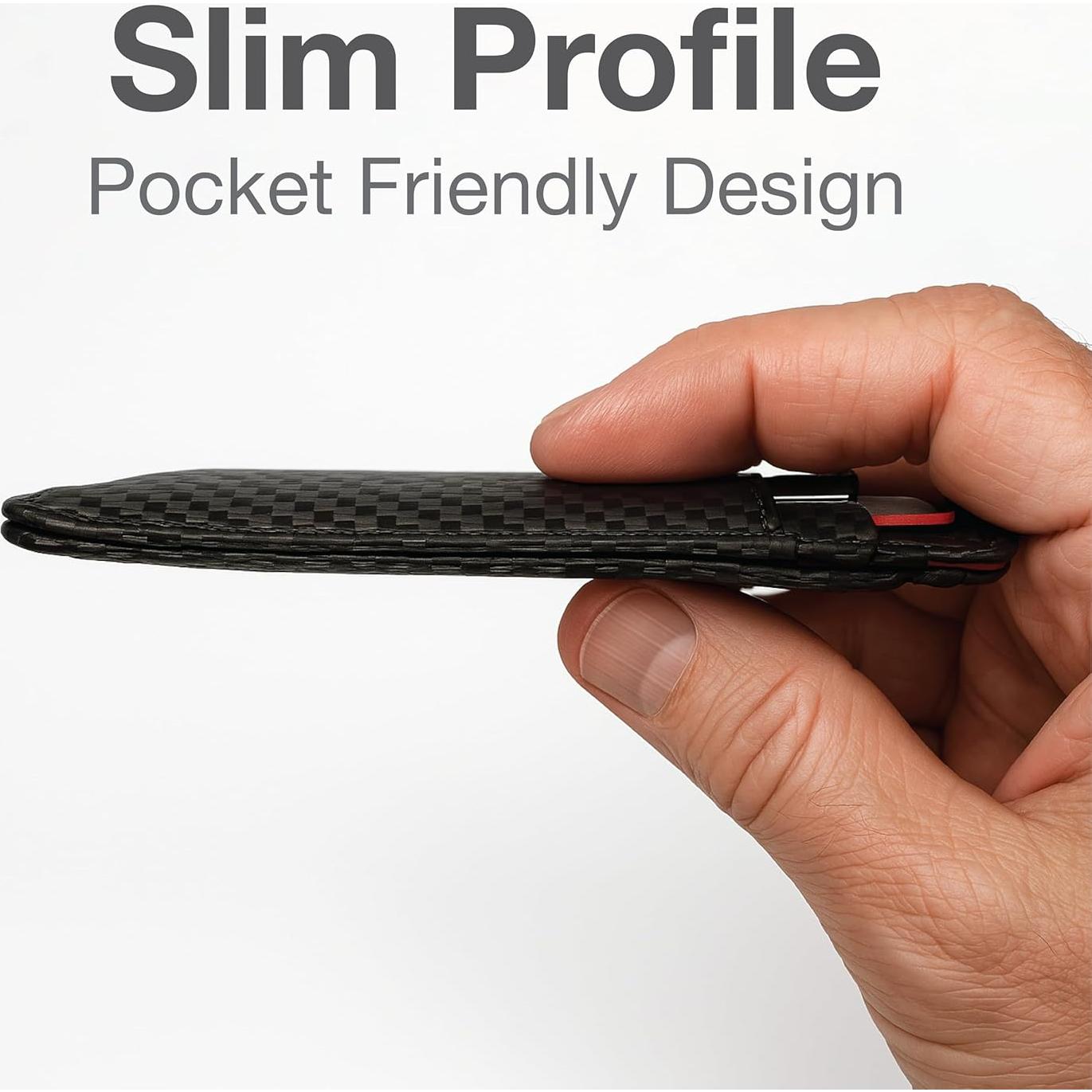 Billetera Delgada Modern Carry - Protección RFID - Carbono Negro