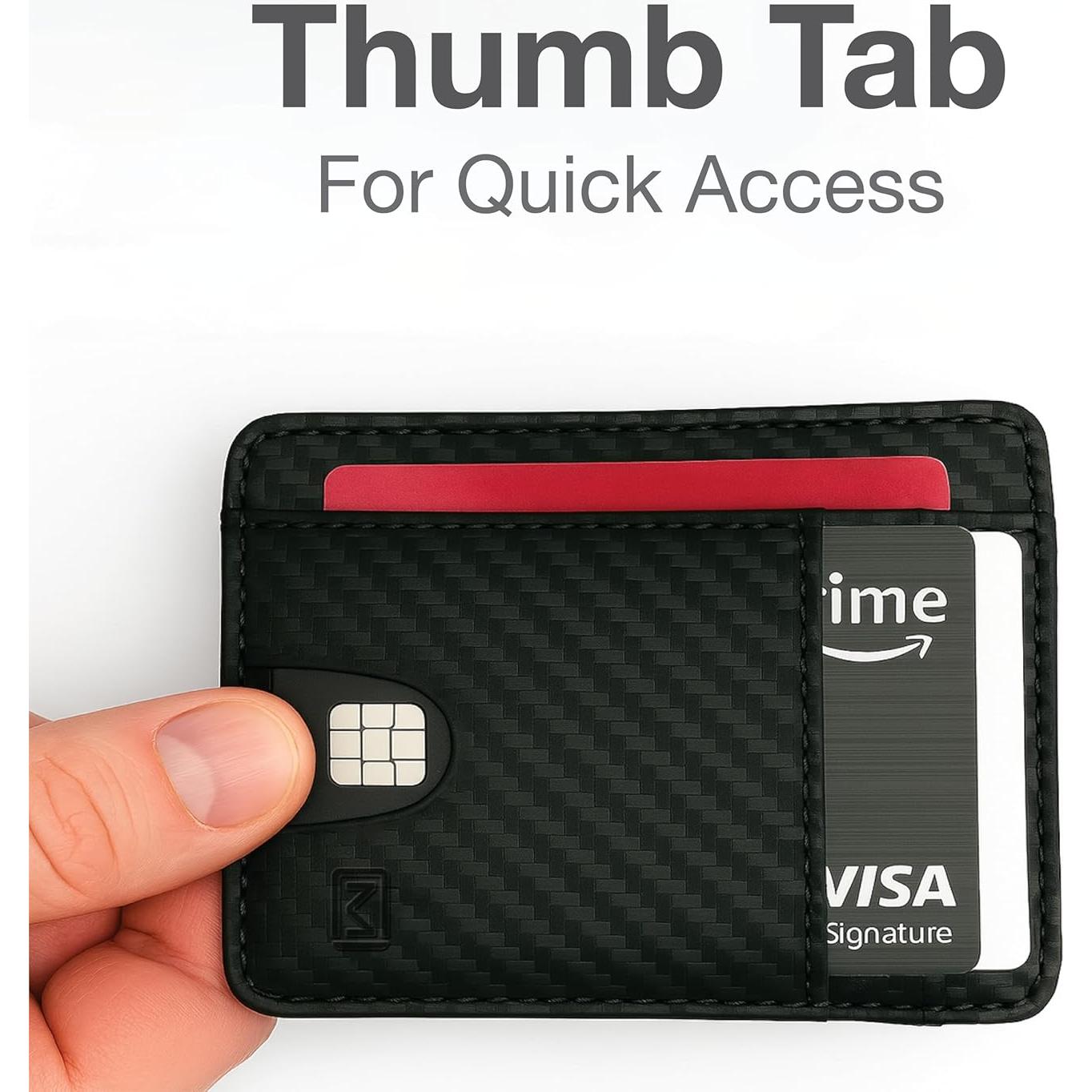 Billetera Delgada Modern Carry - Protección RFID - Carbono Negro