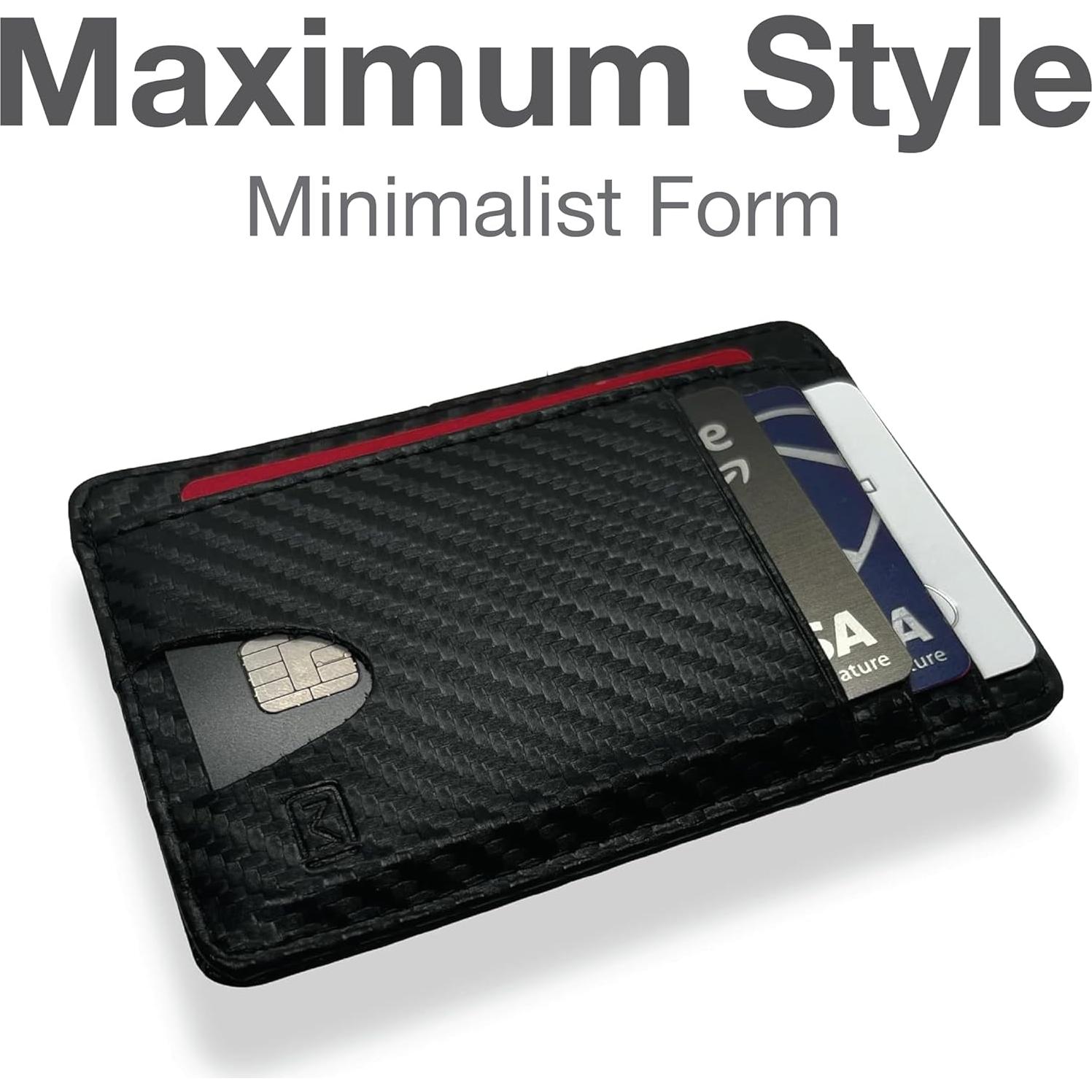 Billetera Delgada Modern Carry - Protección RFID - Carbono Negro