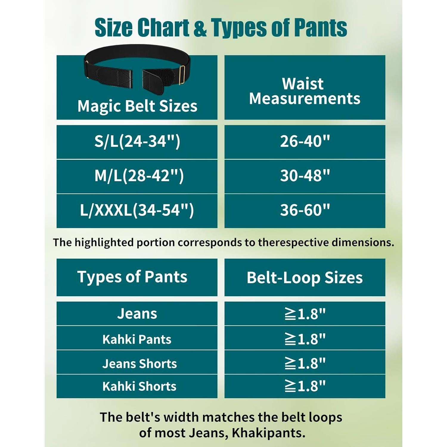 Cinturón Elástico Sin Hebilla Ultrashang Ajustable 81-122 cm
