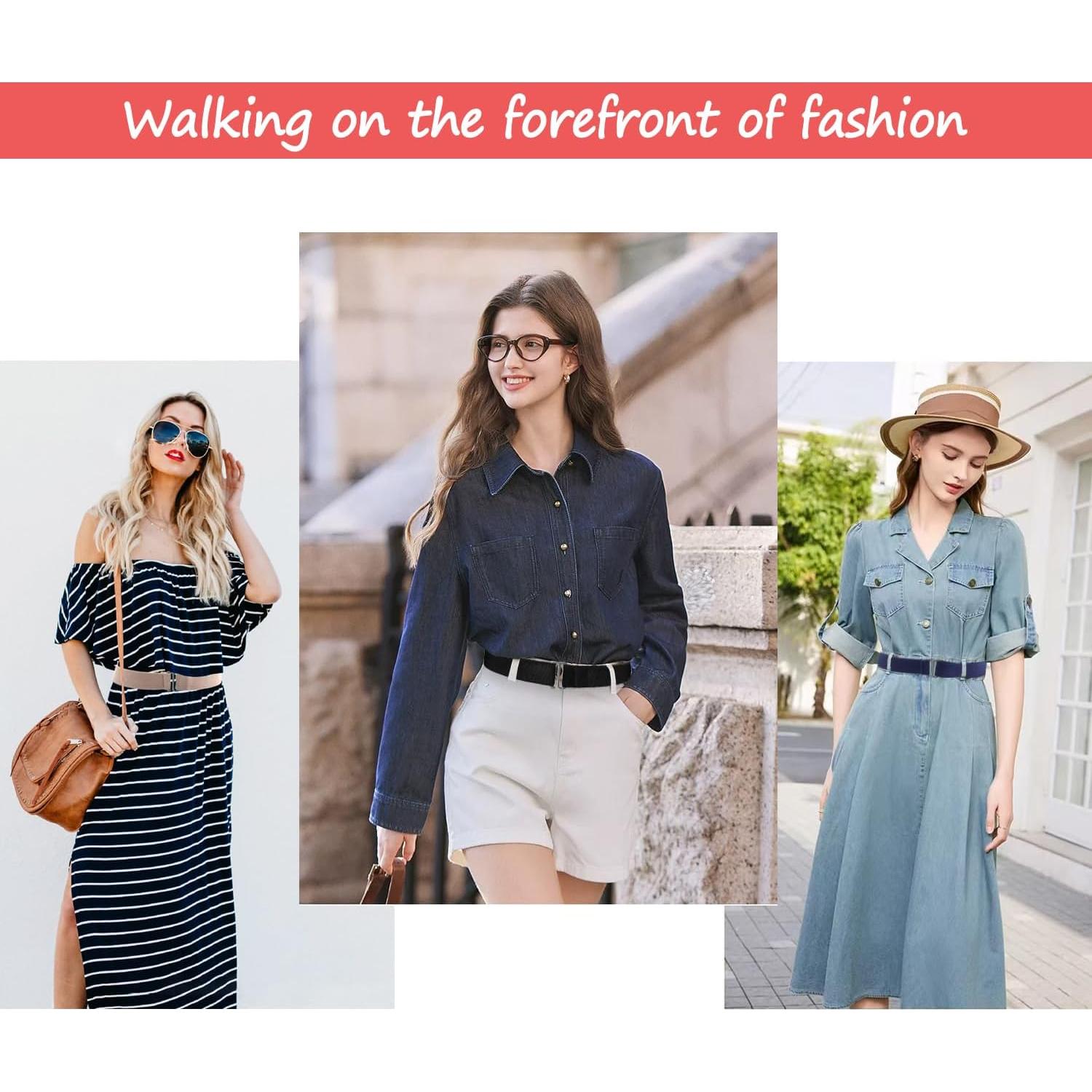 Paquete de 3 Cinturones Elásticos Invisibles Ajustables Unisex