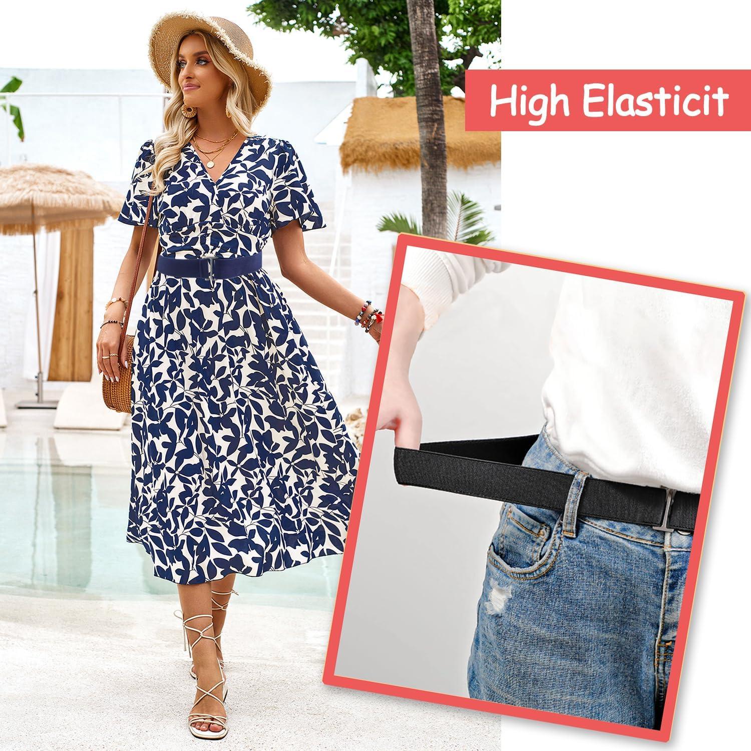 Paquete de 3 Cinturones Elásticos Invisibles Ajustables Unisex