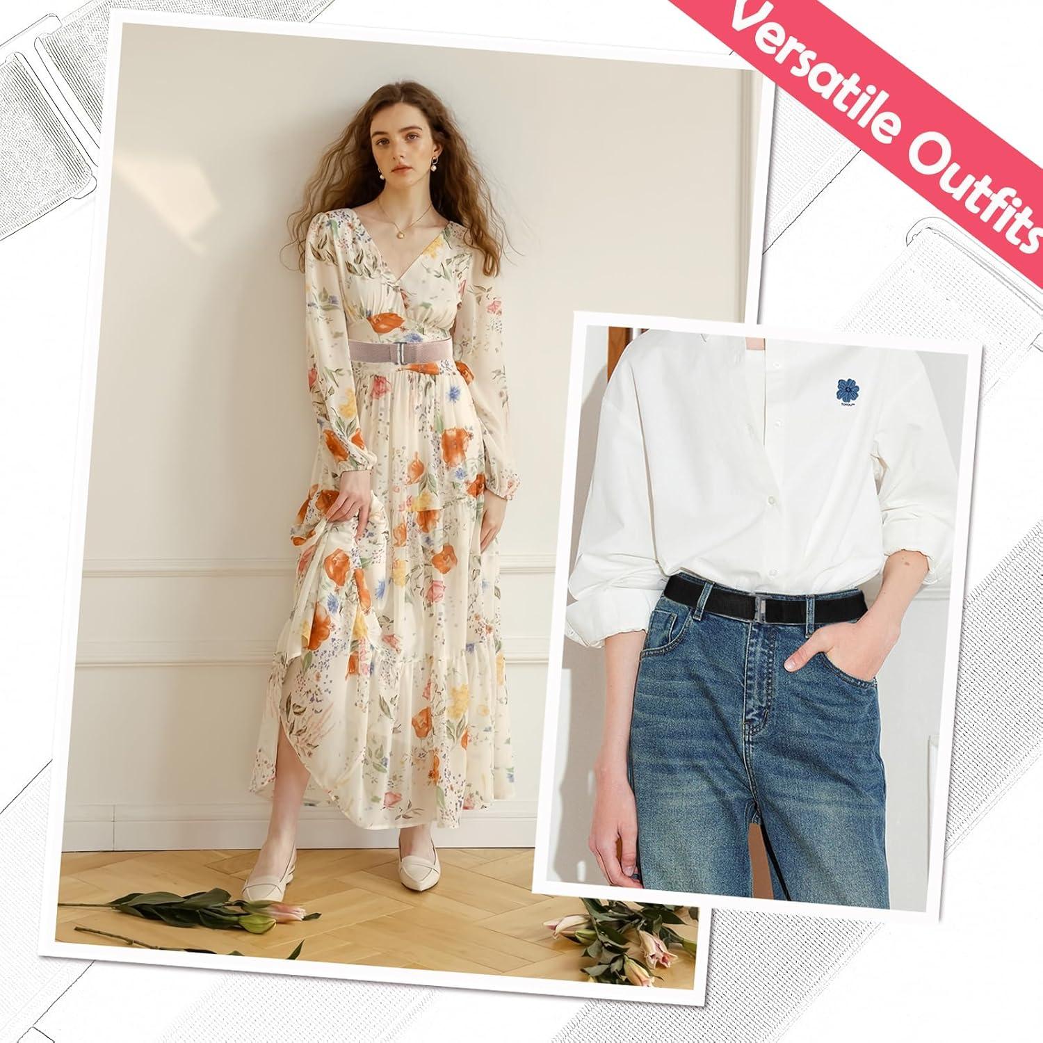 Paquete de 3 Cinturones Elásticos Invisibles Ajustables Unisex