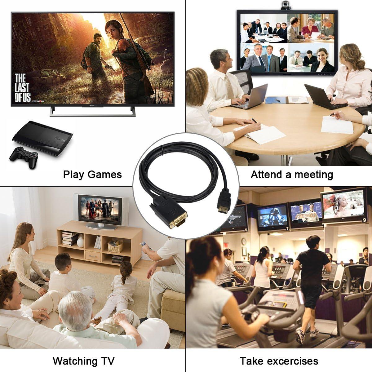 Cable HDMI a VGA Wonlyus 1 metro 1080P macho a macho