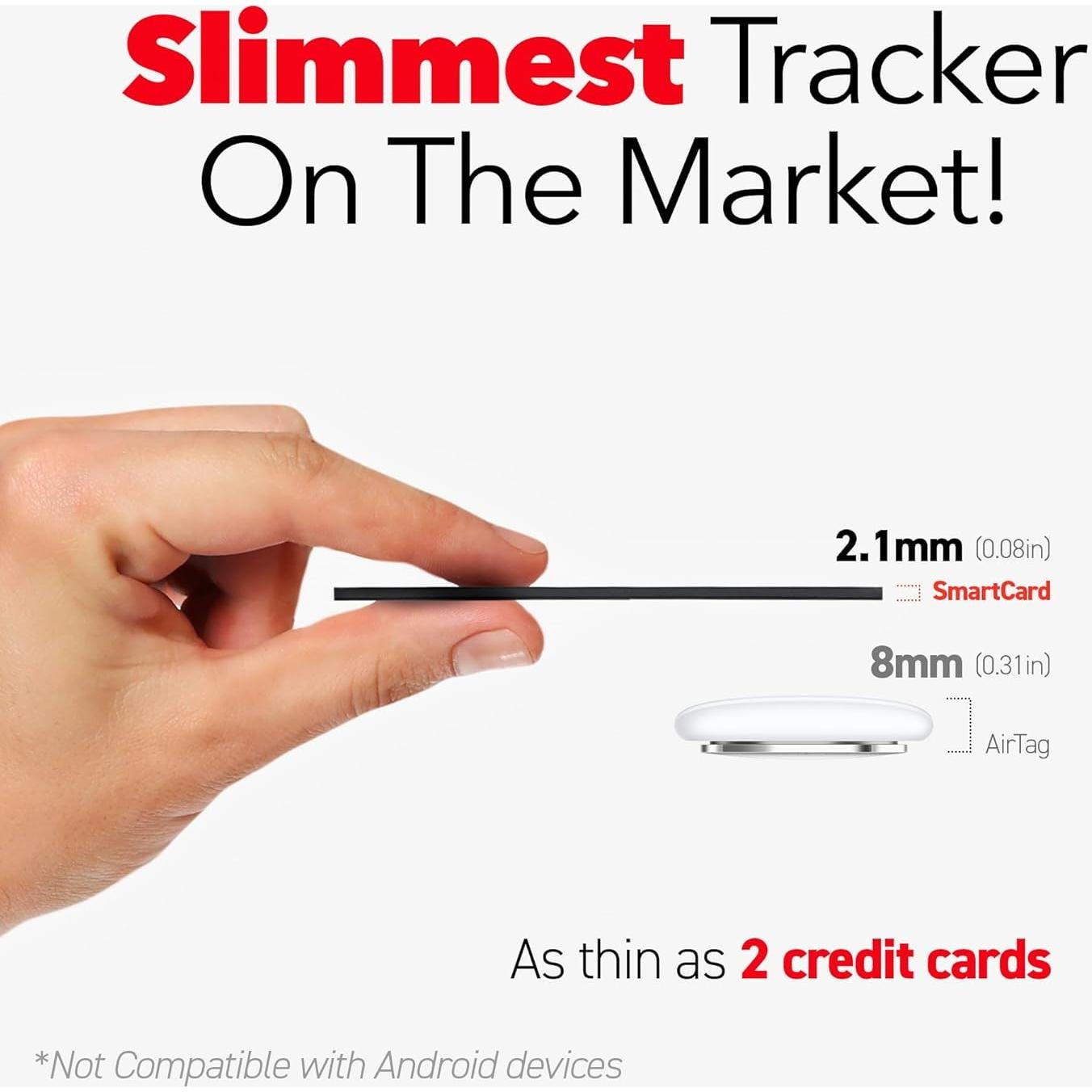 KeySmart SmartCard Lite - Cartera Rastreador Bluetooth Negro