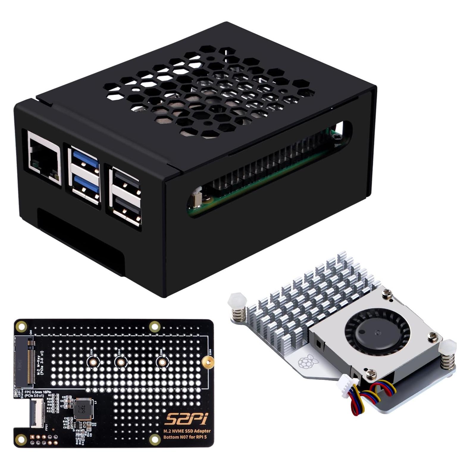 Caja de Metal GeeekPi con Enfriador Activo para Raspberry Pi 5