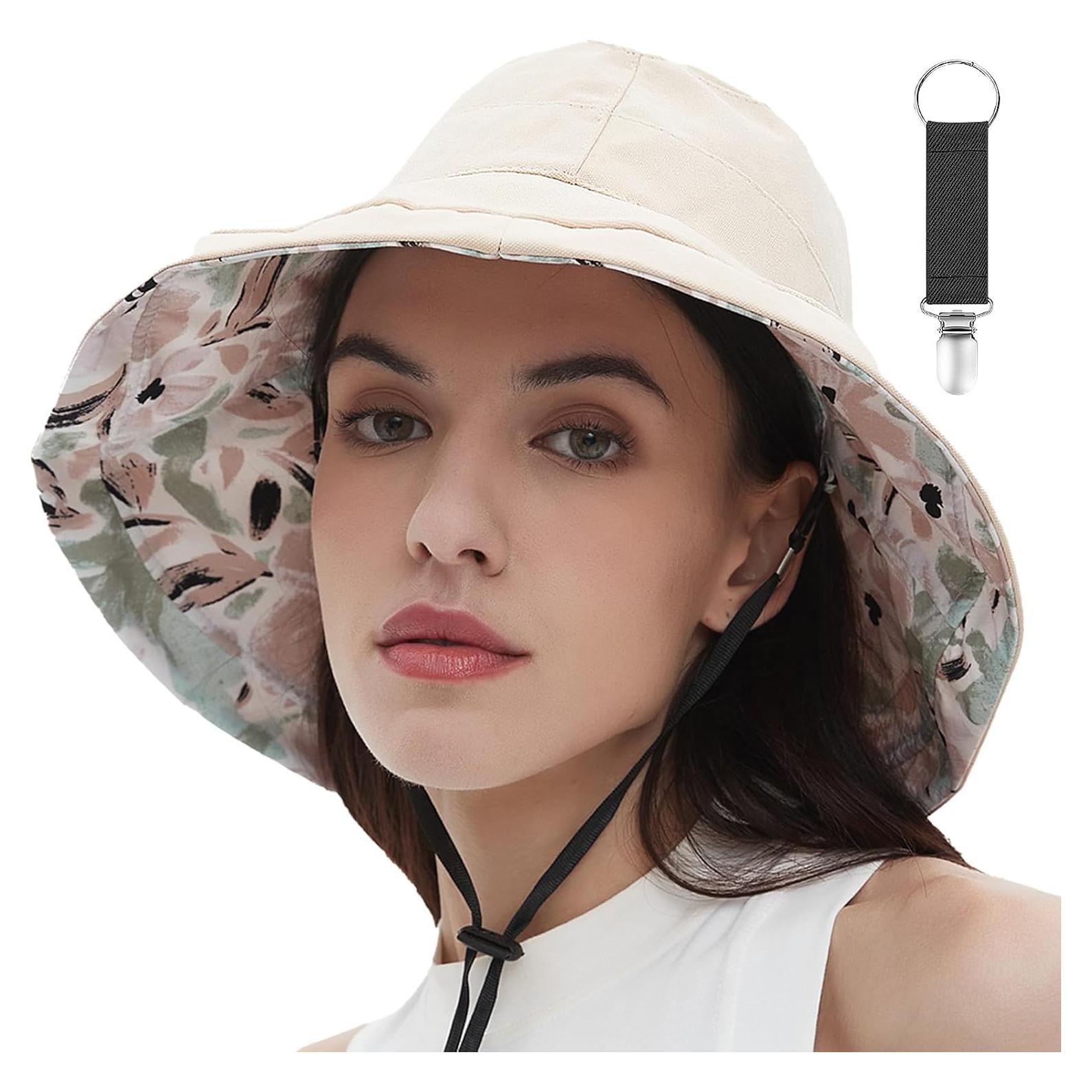 Sombrero de Sol Reversible Vidsel para Mujeres Ala Ancha UV50+