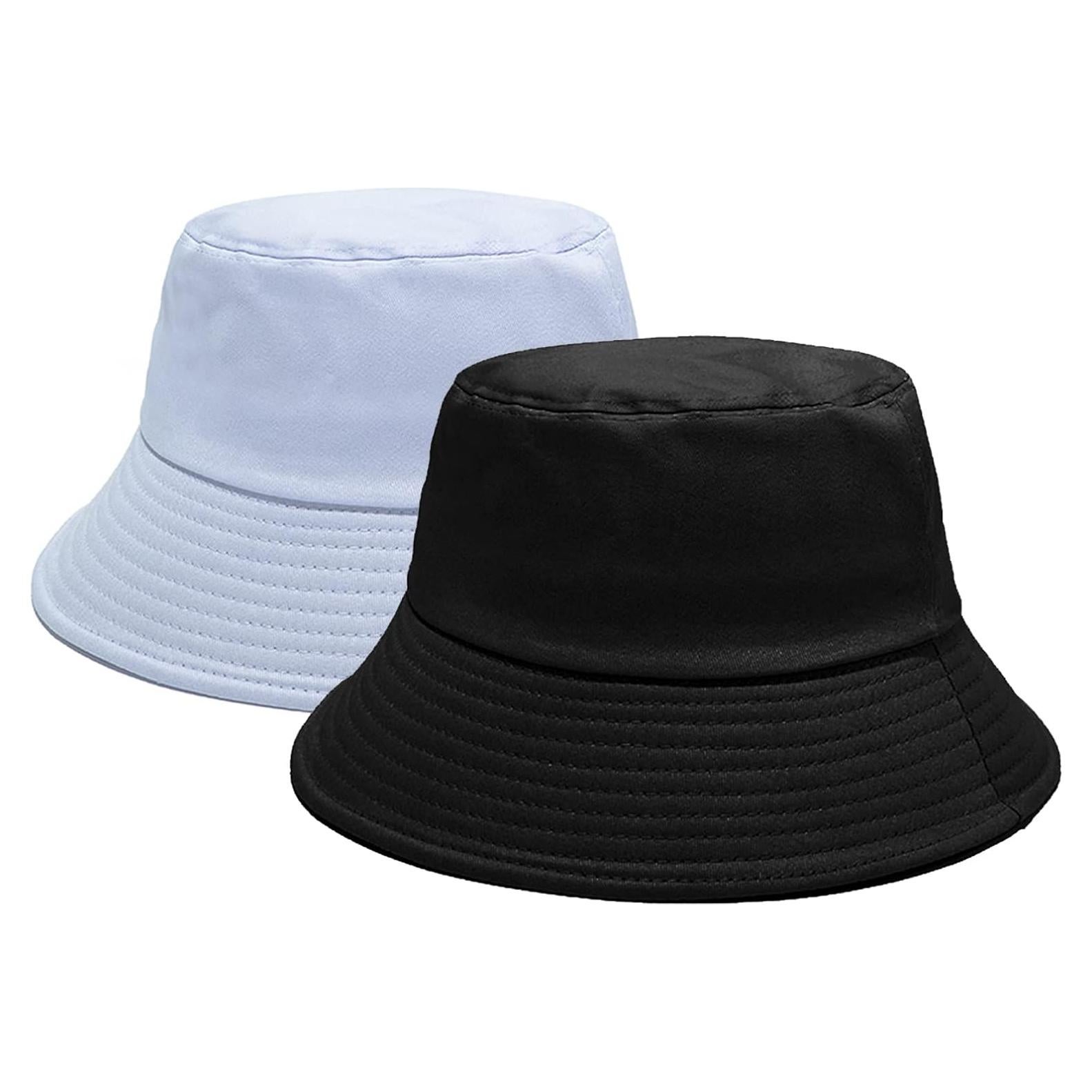 Sombrero de Cubo PFFY UV 50+ Unisex 2 Paquetes Blanco/Negro