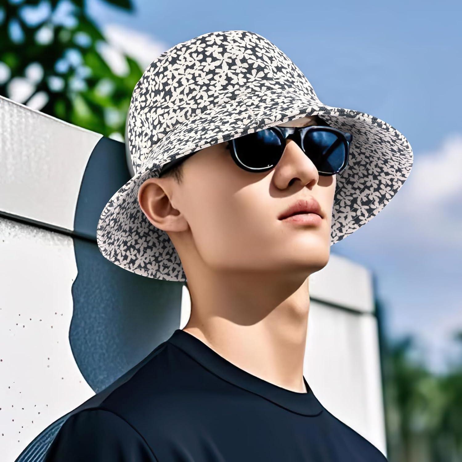 Sombrero de Cubo de Algodón para Mujer y Hombre - Playa