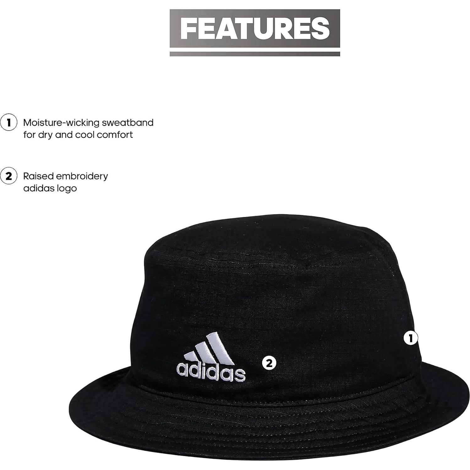 Sombrero de Cubo adidas Essentials Plus Mujer Negro/Blanco