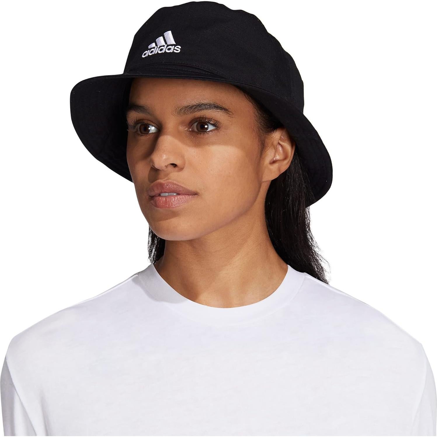 Sombrero de Cubo adidas Essentials Plus Mujer Negro/Blanco