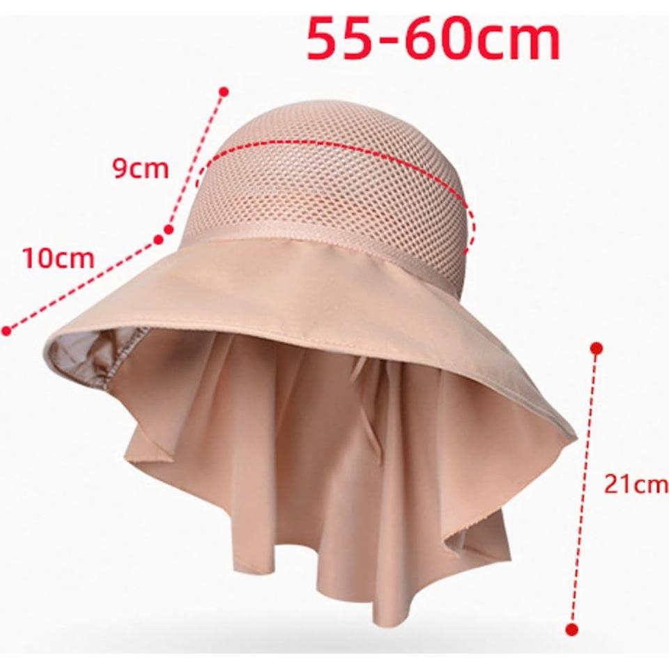 Sombrero de Sol Plegable Beige Mujer UPF 50+ Protección UV