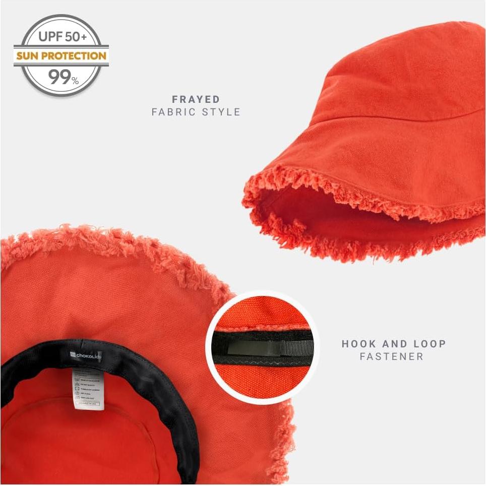 Sombrero de Cubo Desgastado CHOK.LIDS Unisex Algodón UPF 50+