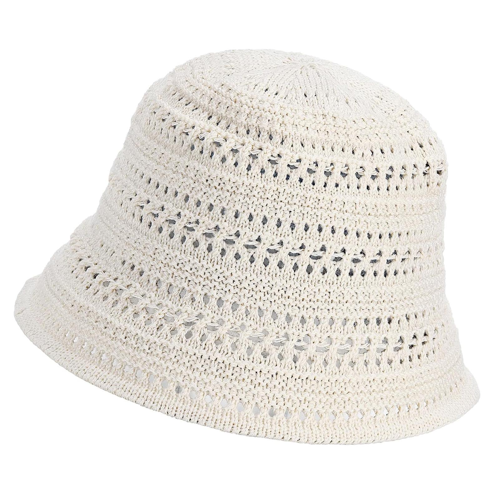 Sombrero de Sol Plegable FALETO para Mujeres Blanco 02
