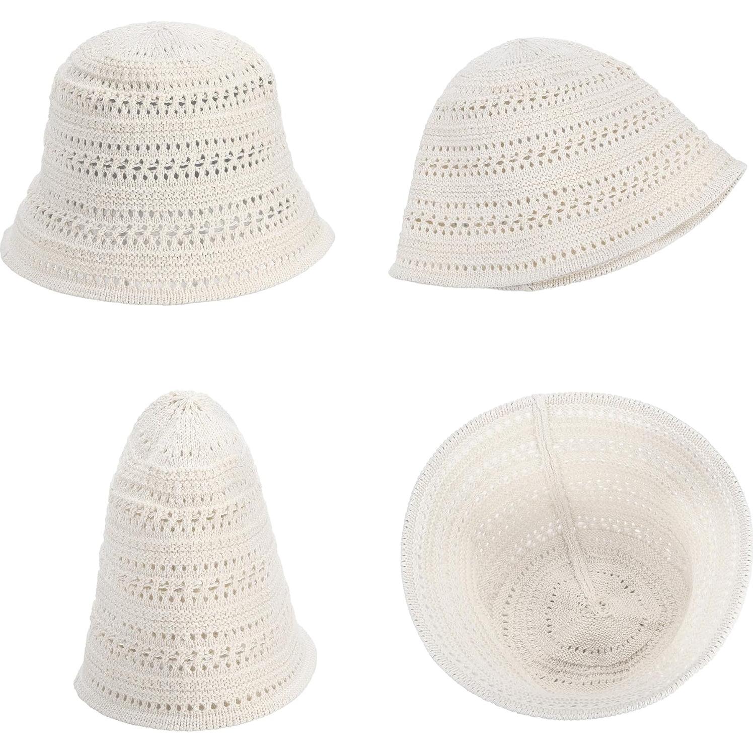 Sombrero de Sol Plegable FALETO para Mujeres Blanco 02