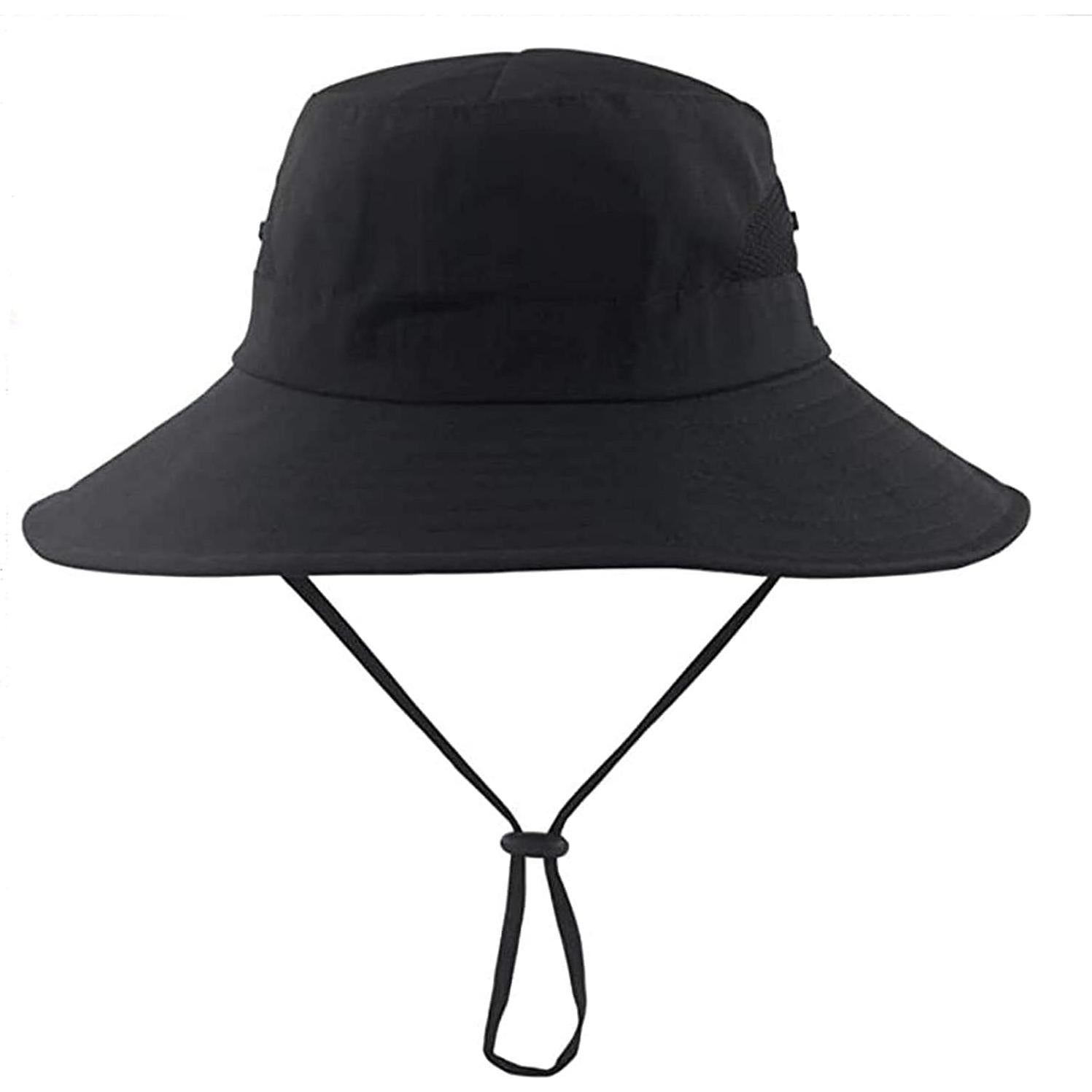 Sombrero de Sol Plegable para Mujeres con Protección UV Negro