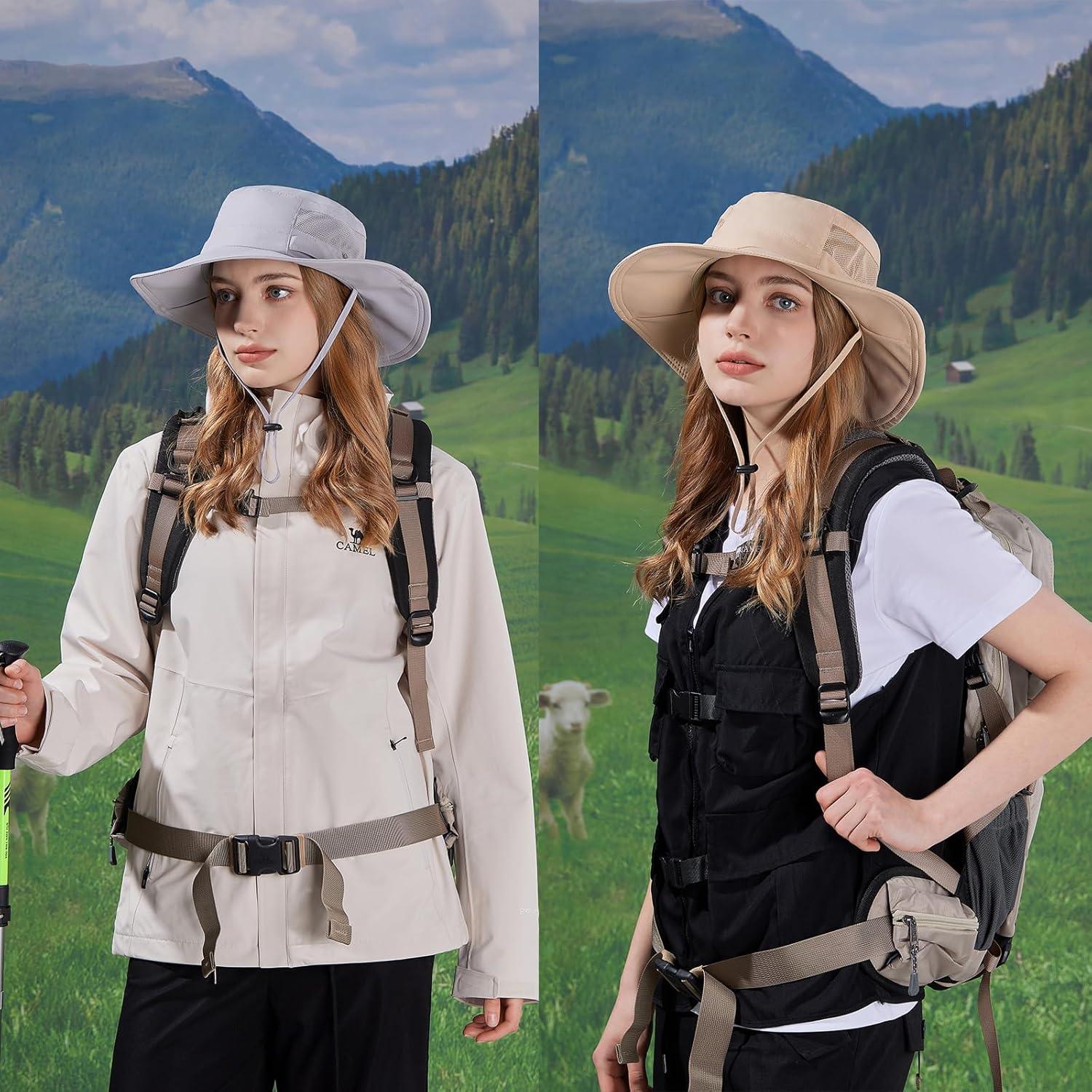 Sombrero de Sol Plegable Unisex Gris Oscuro UPF 50+ Impermeable