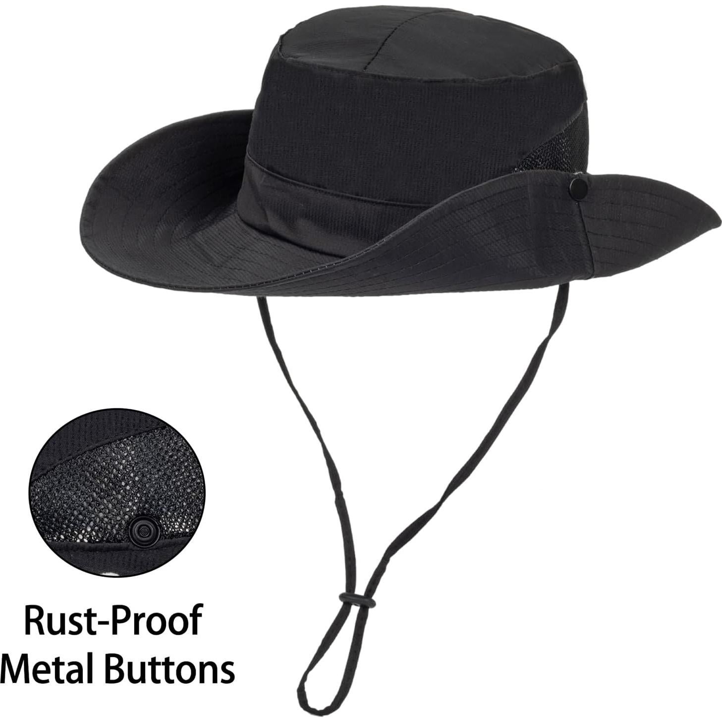 Sombrero de Verano Plegable para Mujeres - Protección UV - Negro