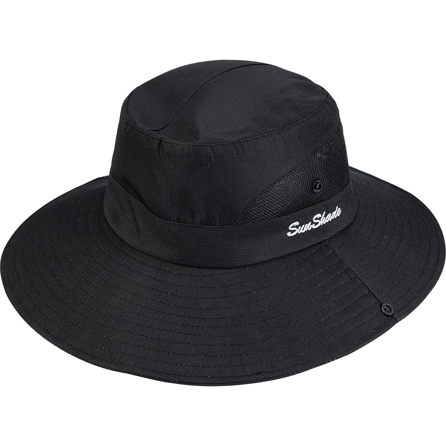 Sombrero de Verano Plegable para Mujeres - Protección UV - Negro