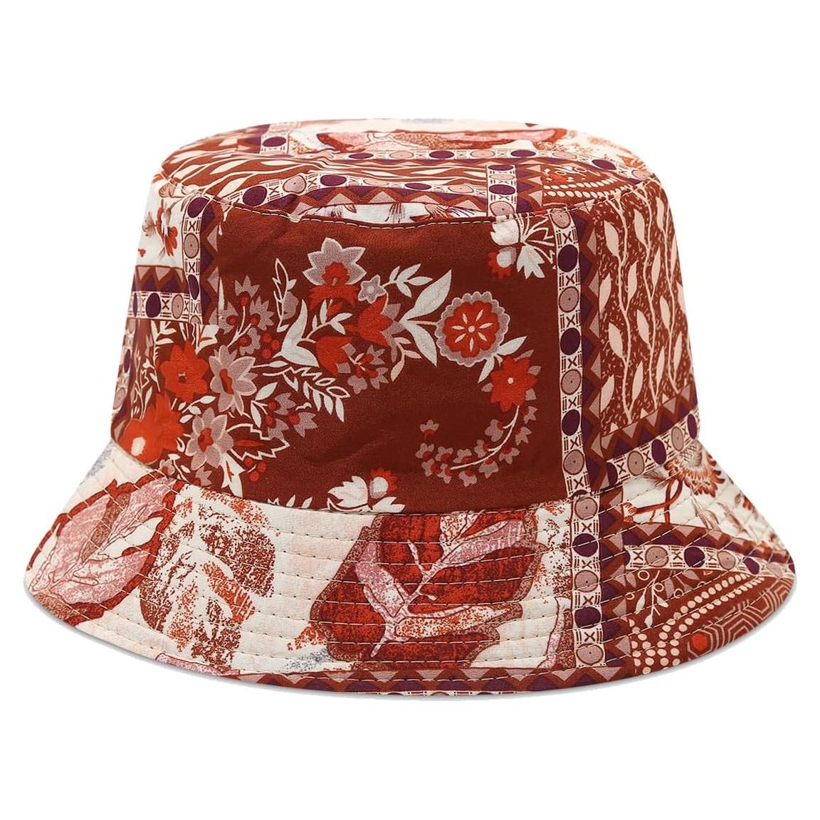Gorra de Cubo Quanhaigou Unisex Floral Verano Playa
