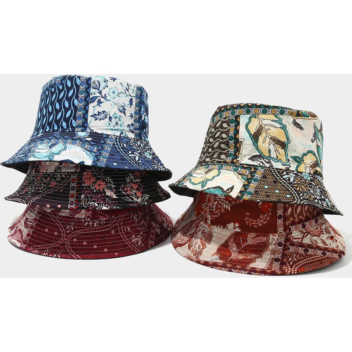Gorra de Cubo Quanhaigou Unisex Floral Verano Playa