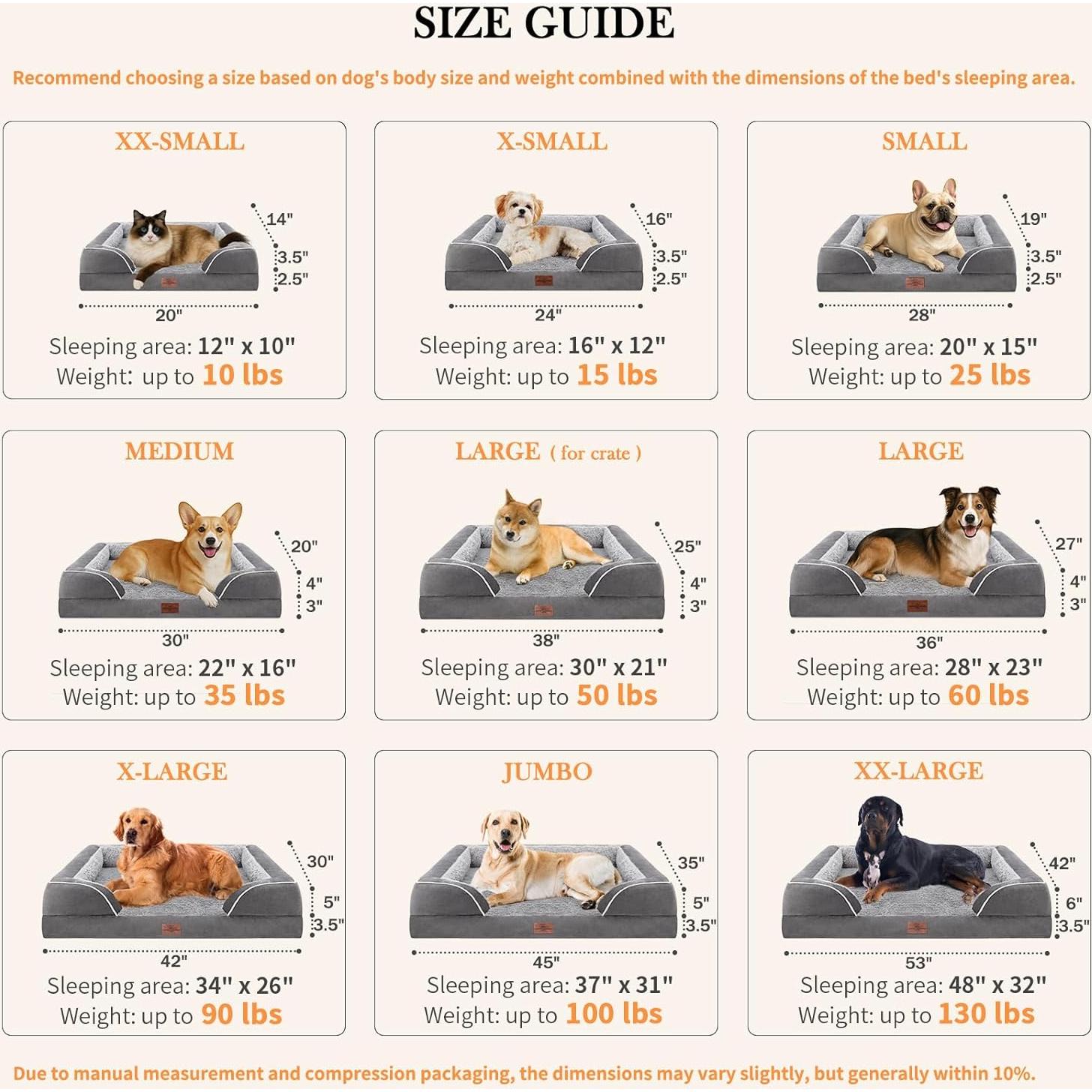Cama Ortopédica Impermeable para Perros Grandes Comfort Expression