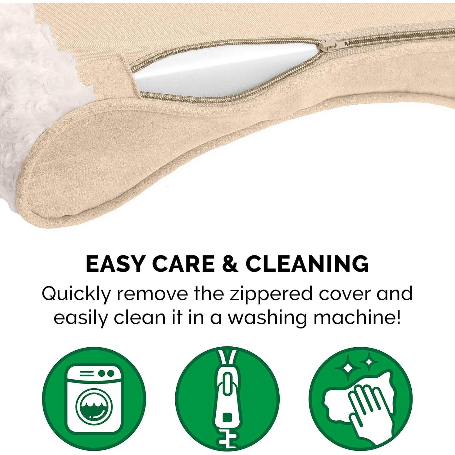 Cama Ortopédica para Perros Furhaven Jumbo Crema 76x114 cm