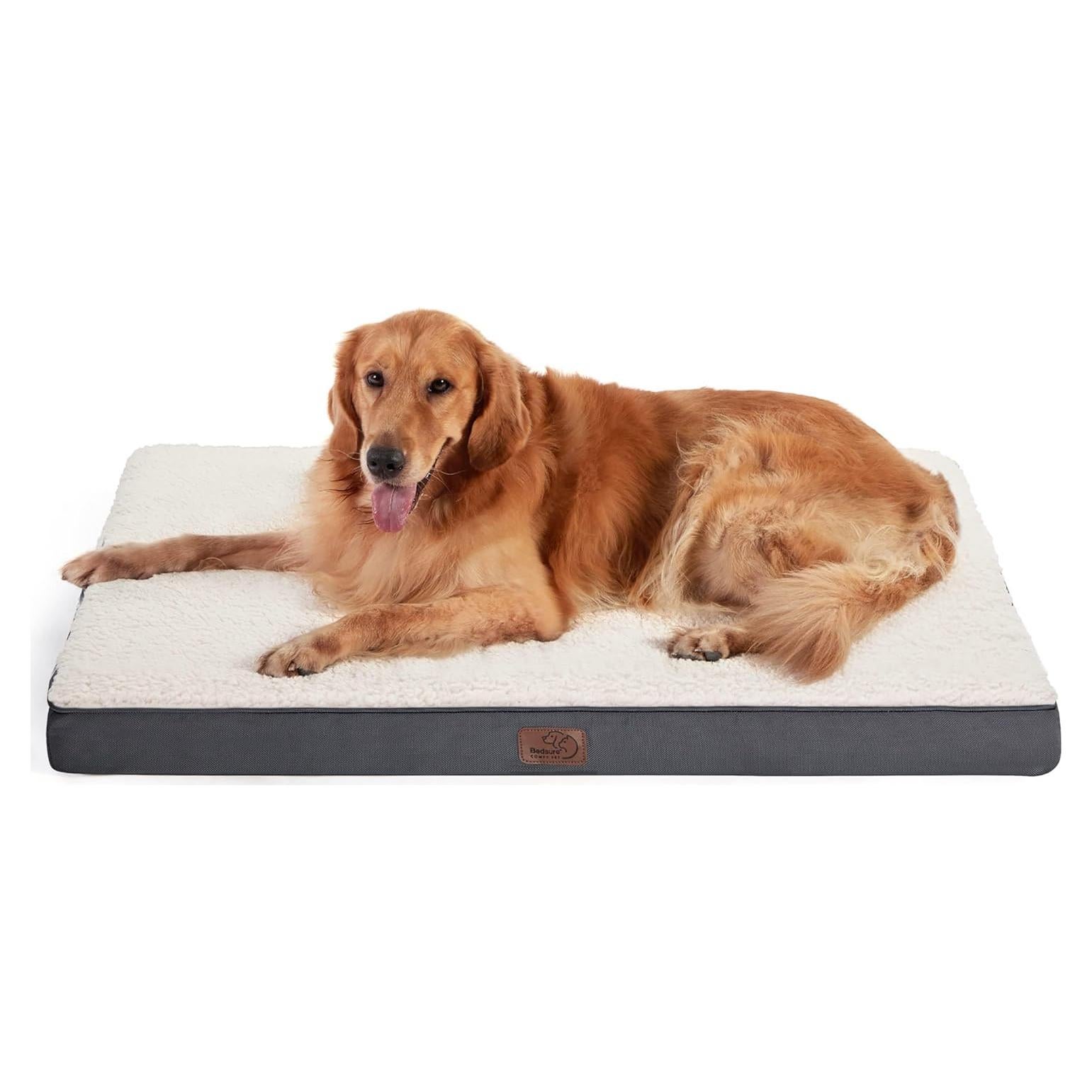 Cama para Perros XL Bedsure Ortopédica con Funda Lavable 111x81cm