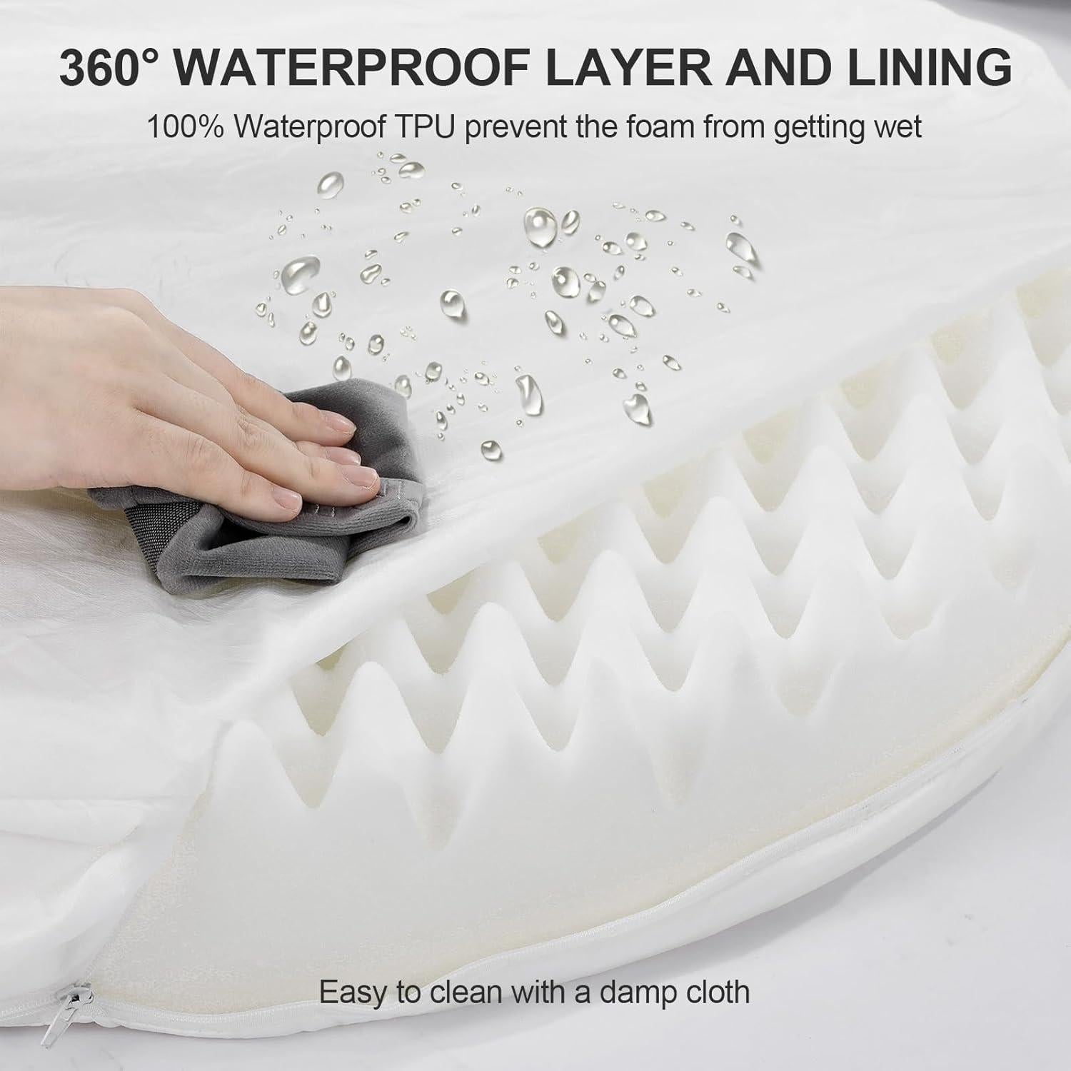 Cama ortopédica para perros iweepet XL 111.8x82.7cm con espuma