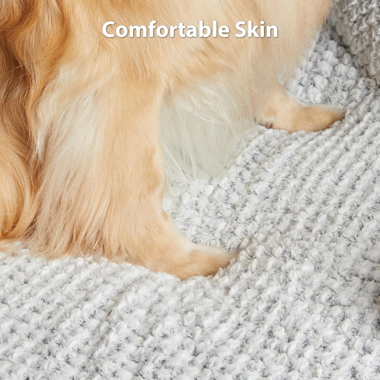 Cama ortopédica para perros grandes LEXTRO 91x68 cm gris