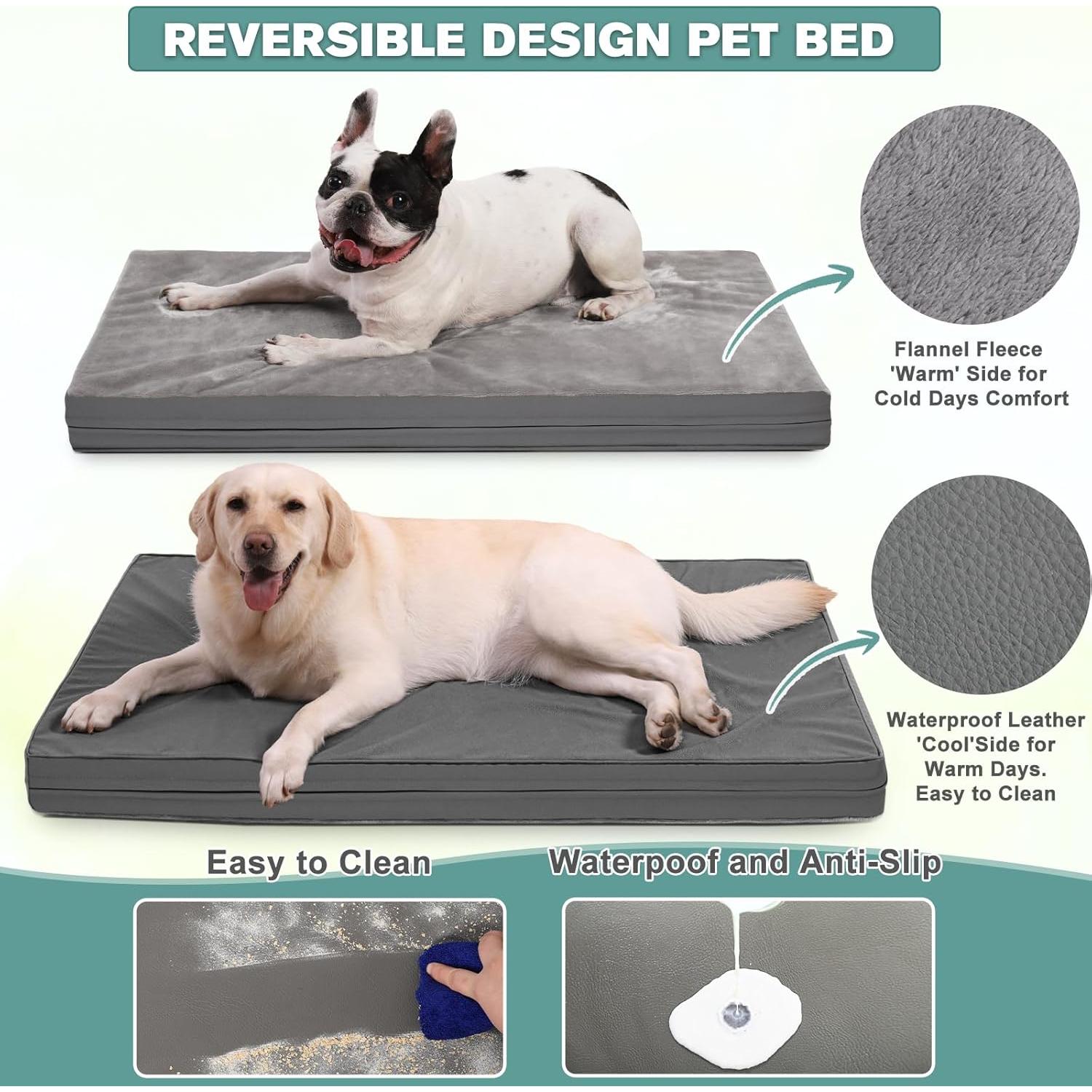 Cama para perros XXL Vonabem ortopédica impermeable 119x74 cm