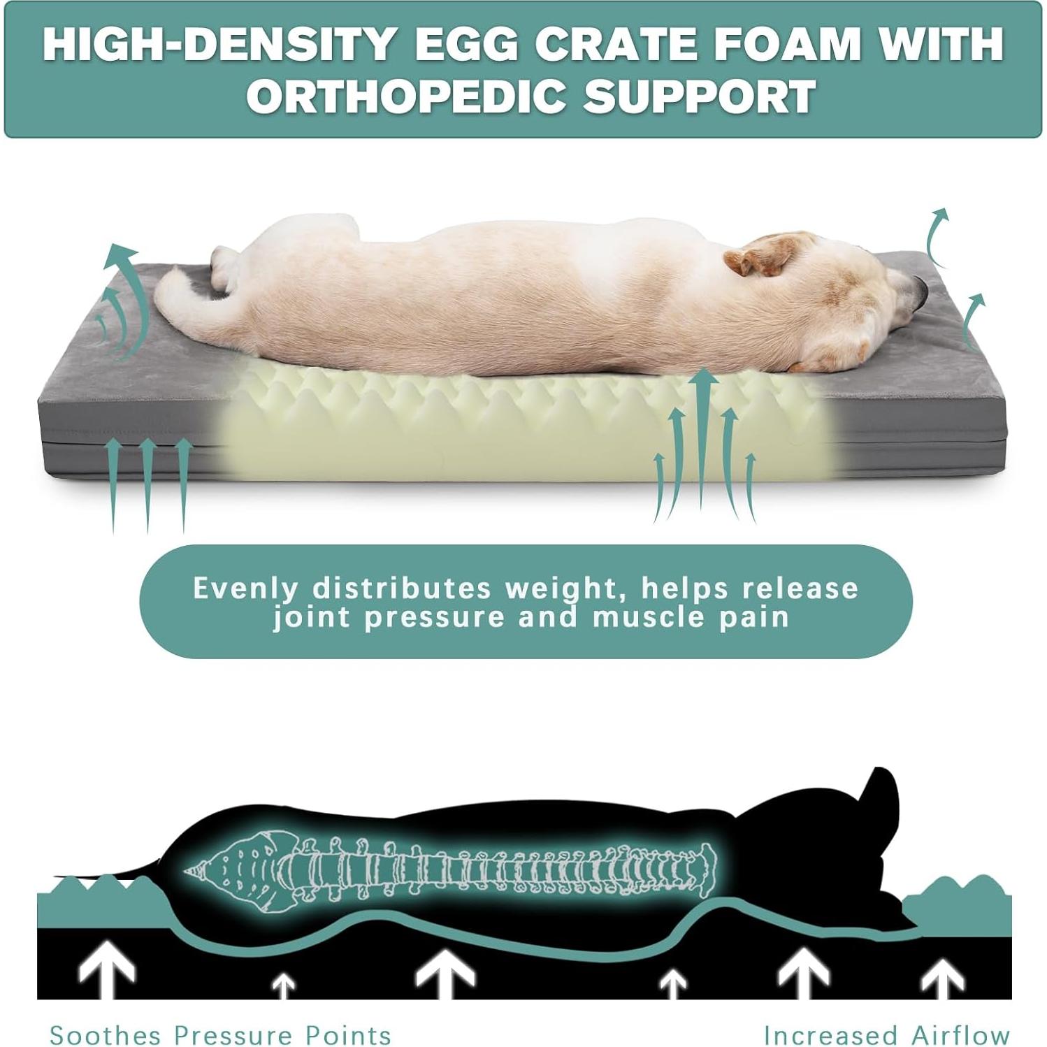 Cama para perros XXL Vonabem ortopédica impermeable 119x74 cm