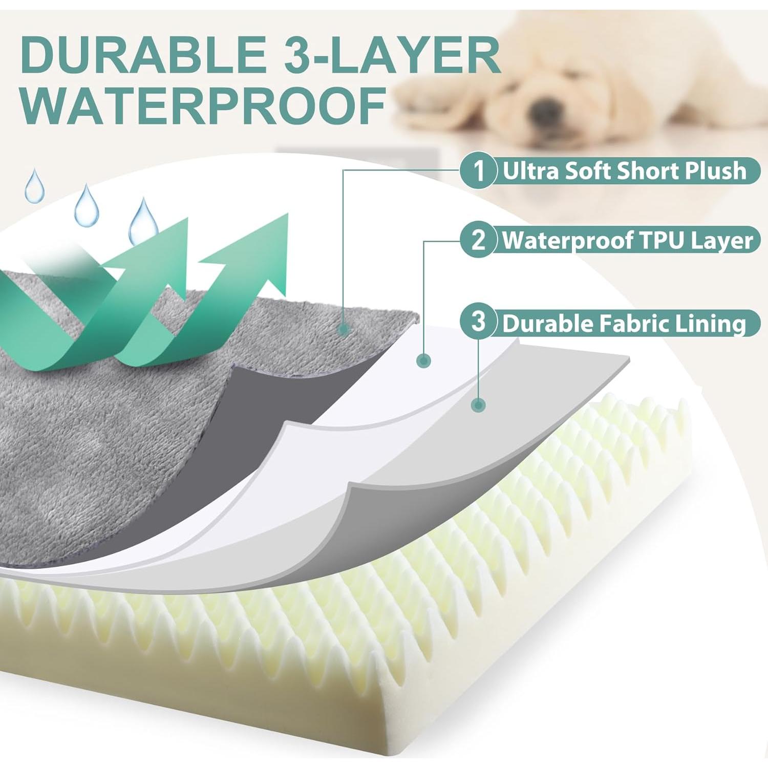 Cama para perros XXL Vonabem ortopédica impermeable 119x74 cm