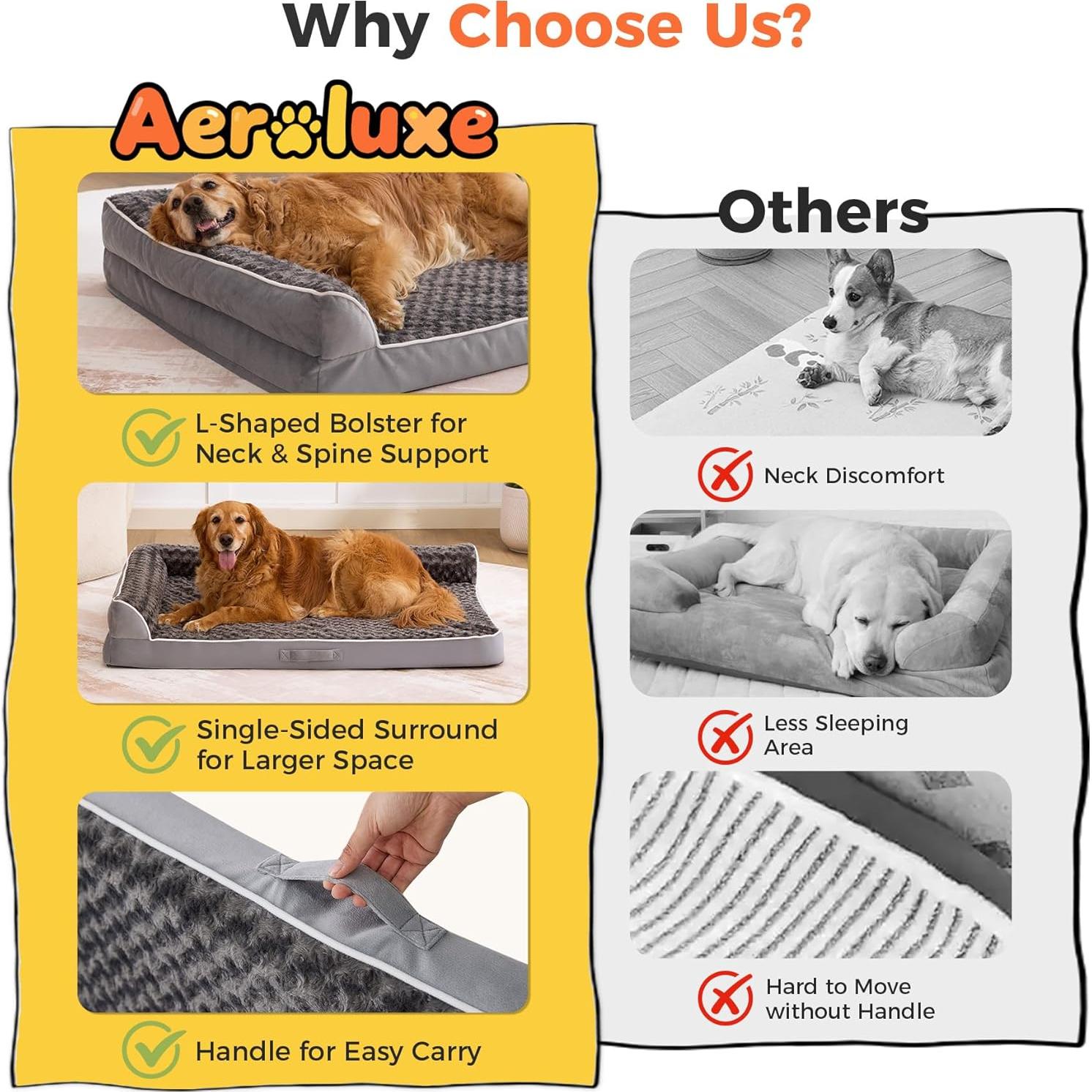 Cama Ortopédica para Perros Grandes Aeroluxe XL Impermeable