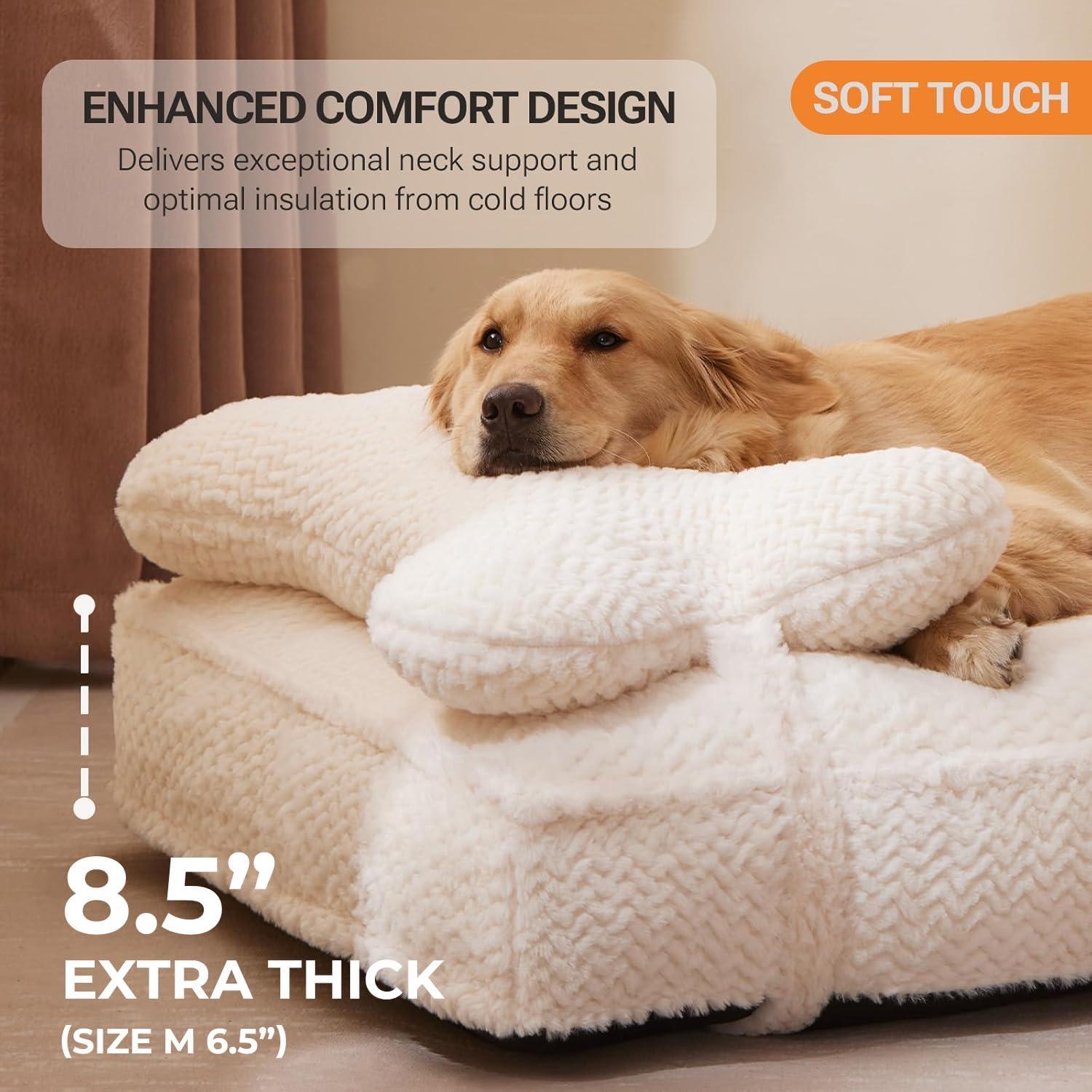 Cama Ortopédica para Perros XL Soft Touch Crema 106.68x81.28cm