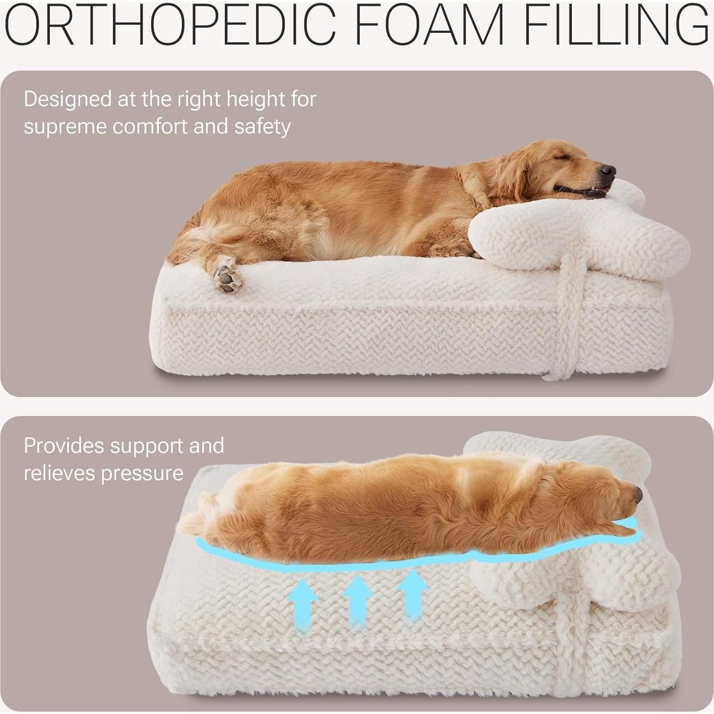 Cama Ortopédica para Perros XL Soft Touch Crema 106.68x81.28cm